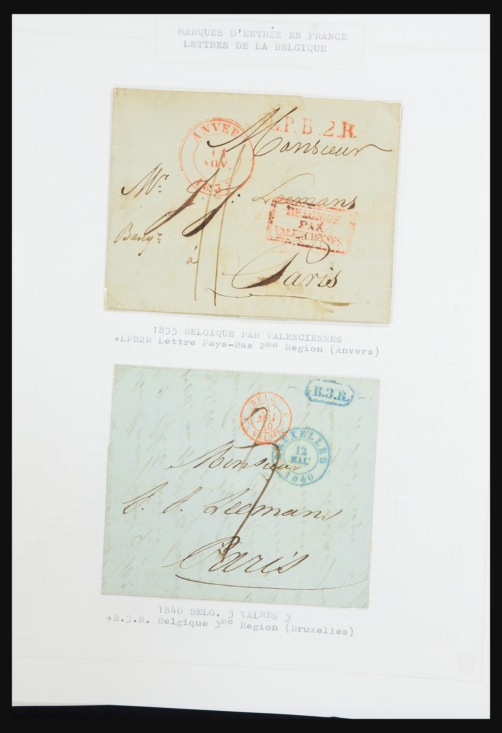 31526 096 - 31526 Frankrijk brieven en stempels 1725 (!)-1900.