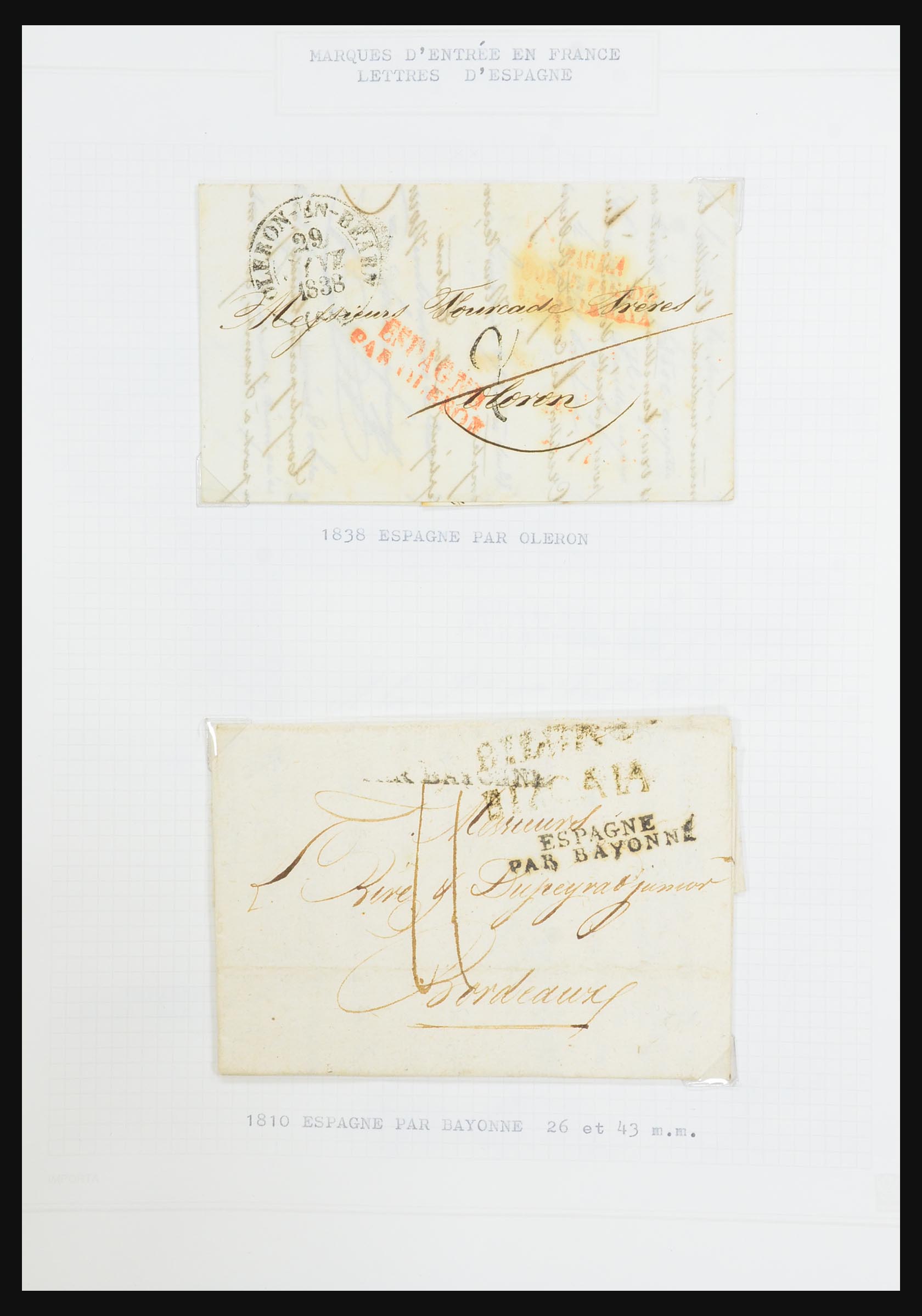 31526 097 - 31526 Frankrijk brieven en stempels 1725 (!)-1900.