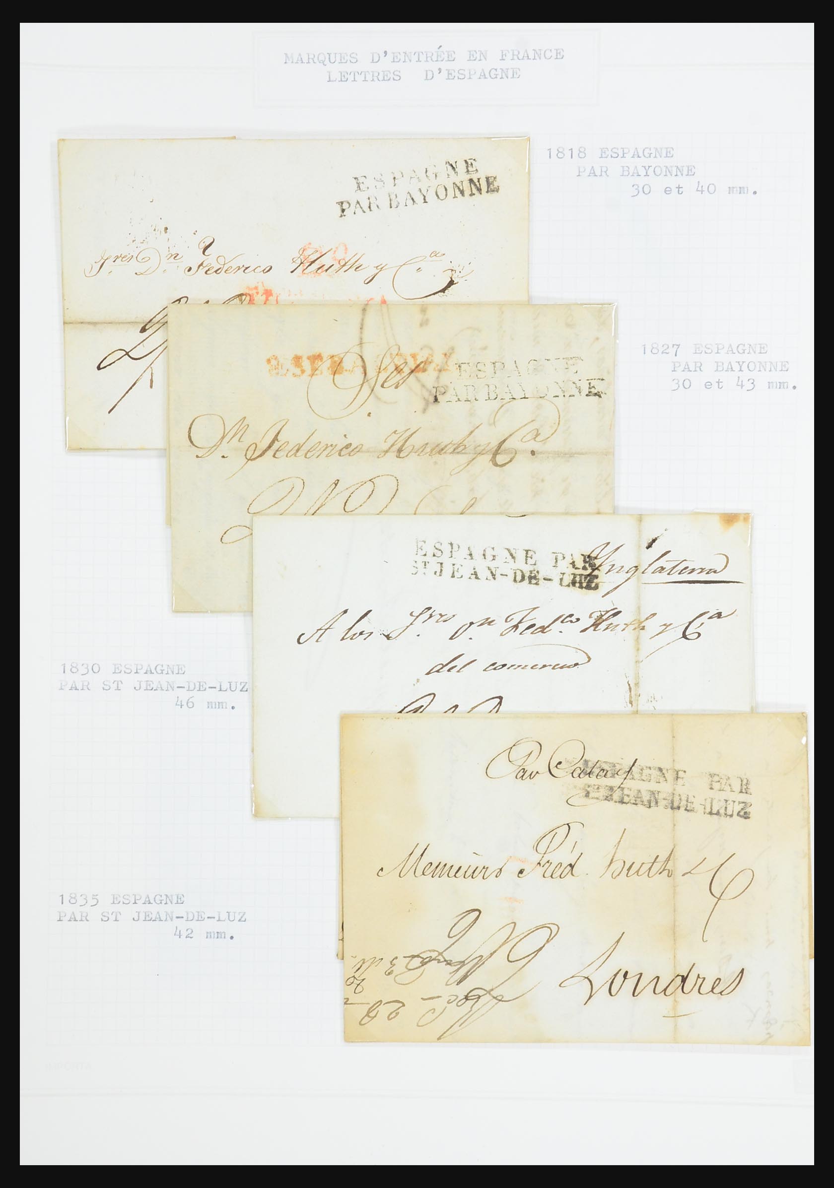 31526 098 - 31526 Frankrijk brieven en stempels 1725 (!)-1900.