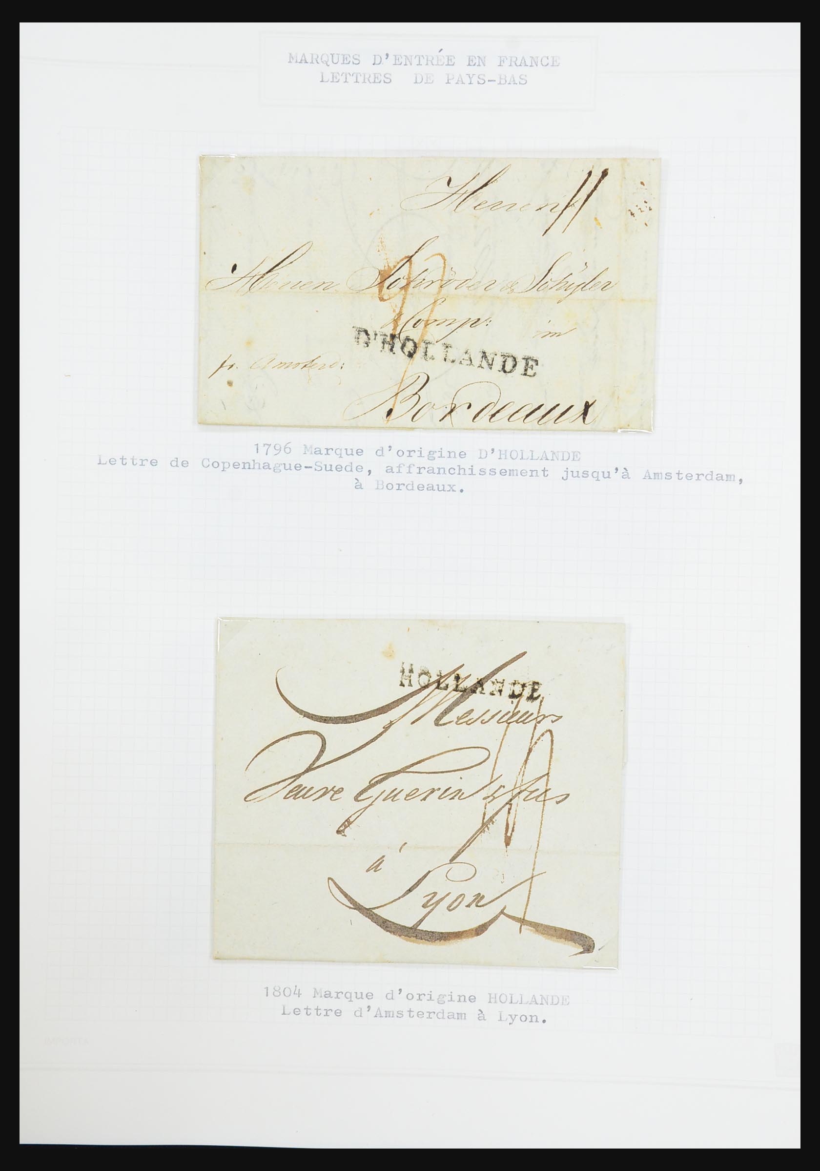 31526 102 - 31526 Frankrijk brieven en stempels 1725 (!)-1900.