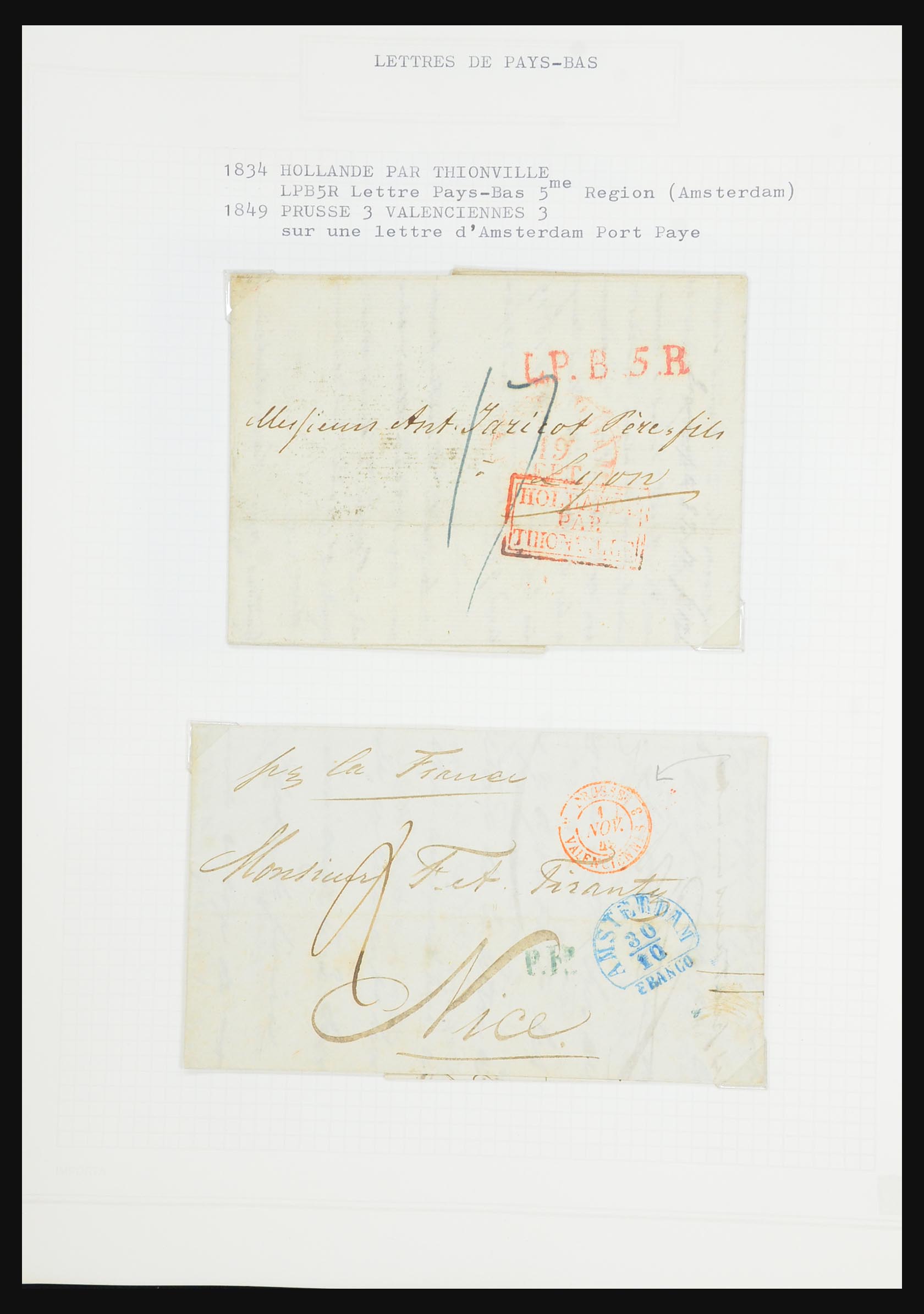 31526 103 - 31526 Frankrijk brieven en stempels 1725 (!)-1900.