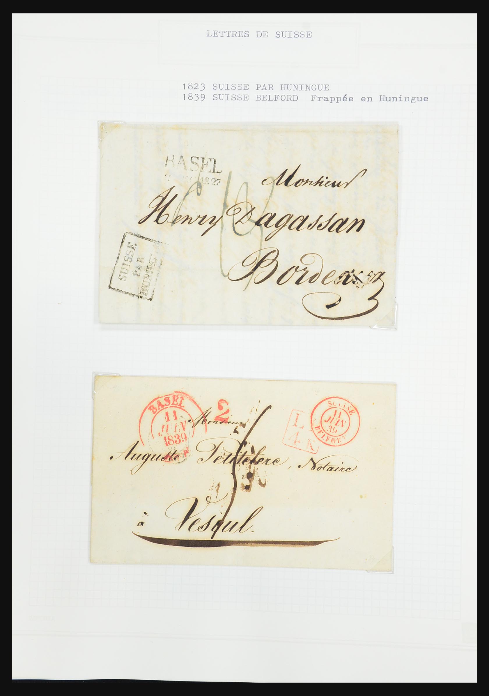 31526 105 - 31526 Frankrijk brieven en stempels 1725 (!)-1900.