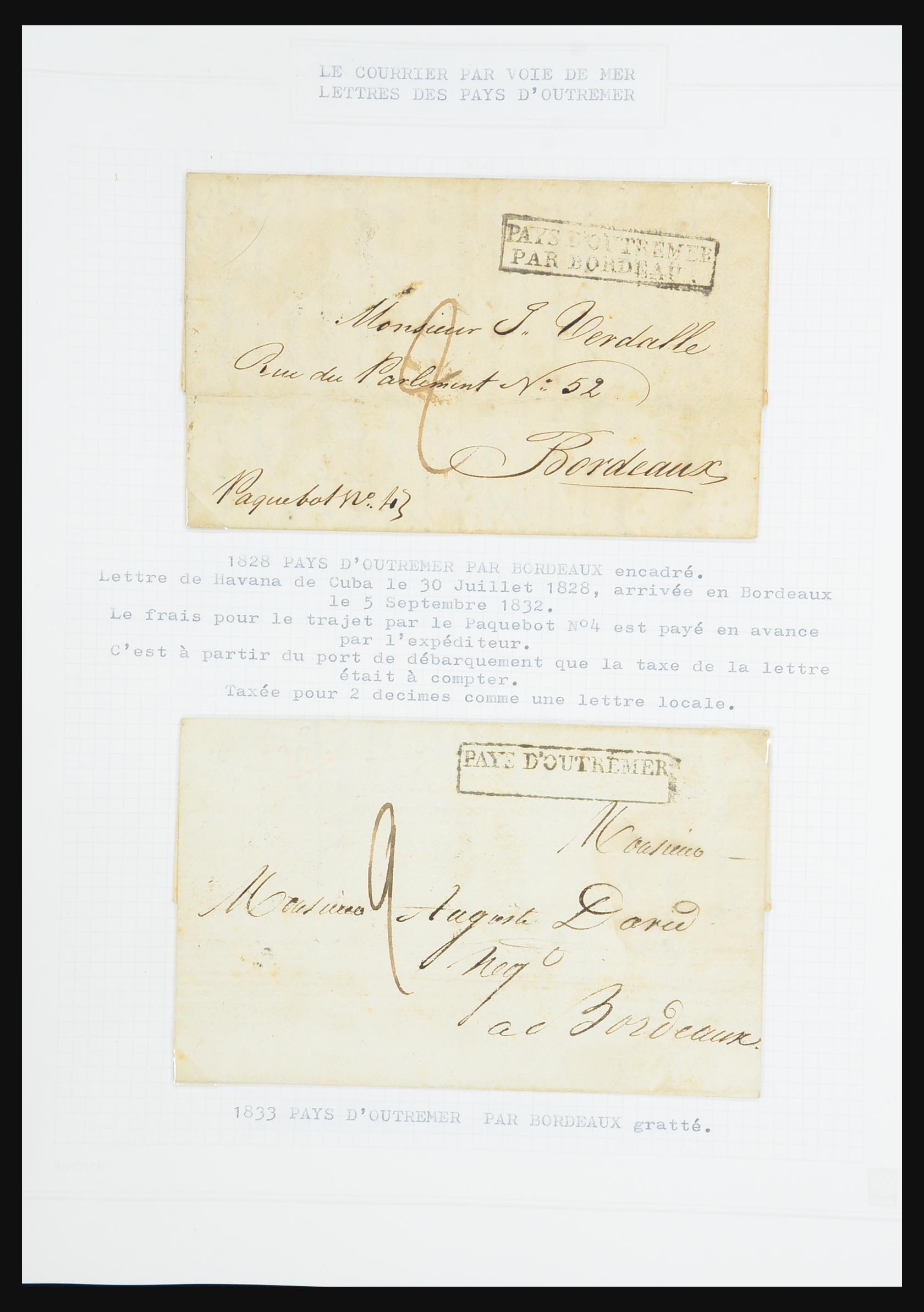 31526 108 - 31526 Frankrijk brieven en stempels 1725 (!)-1900.