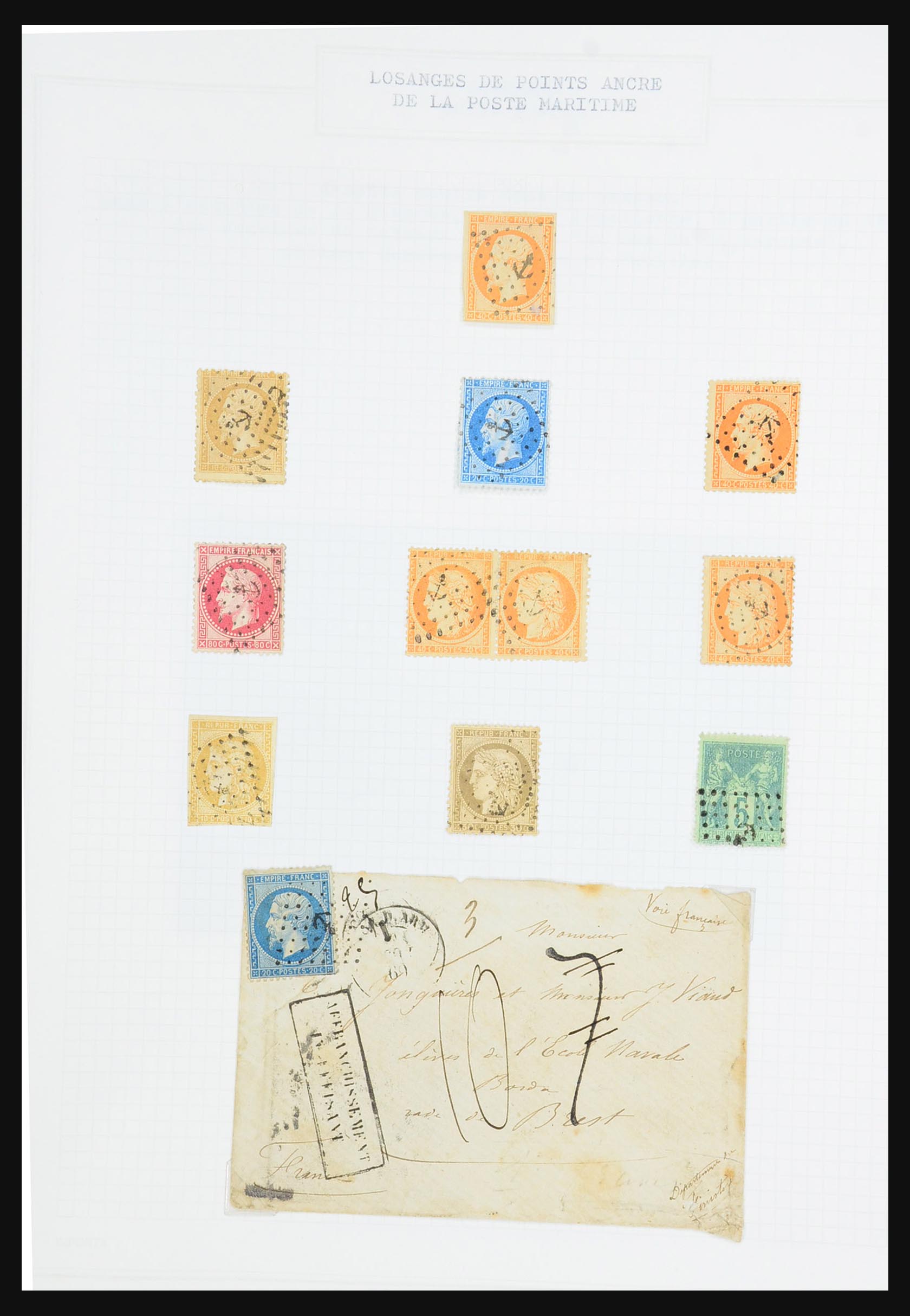 31526 110 - 31526 Frankrijk brieven en stempels 1725 (!)-1900.