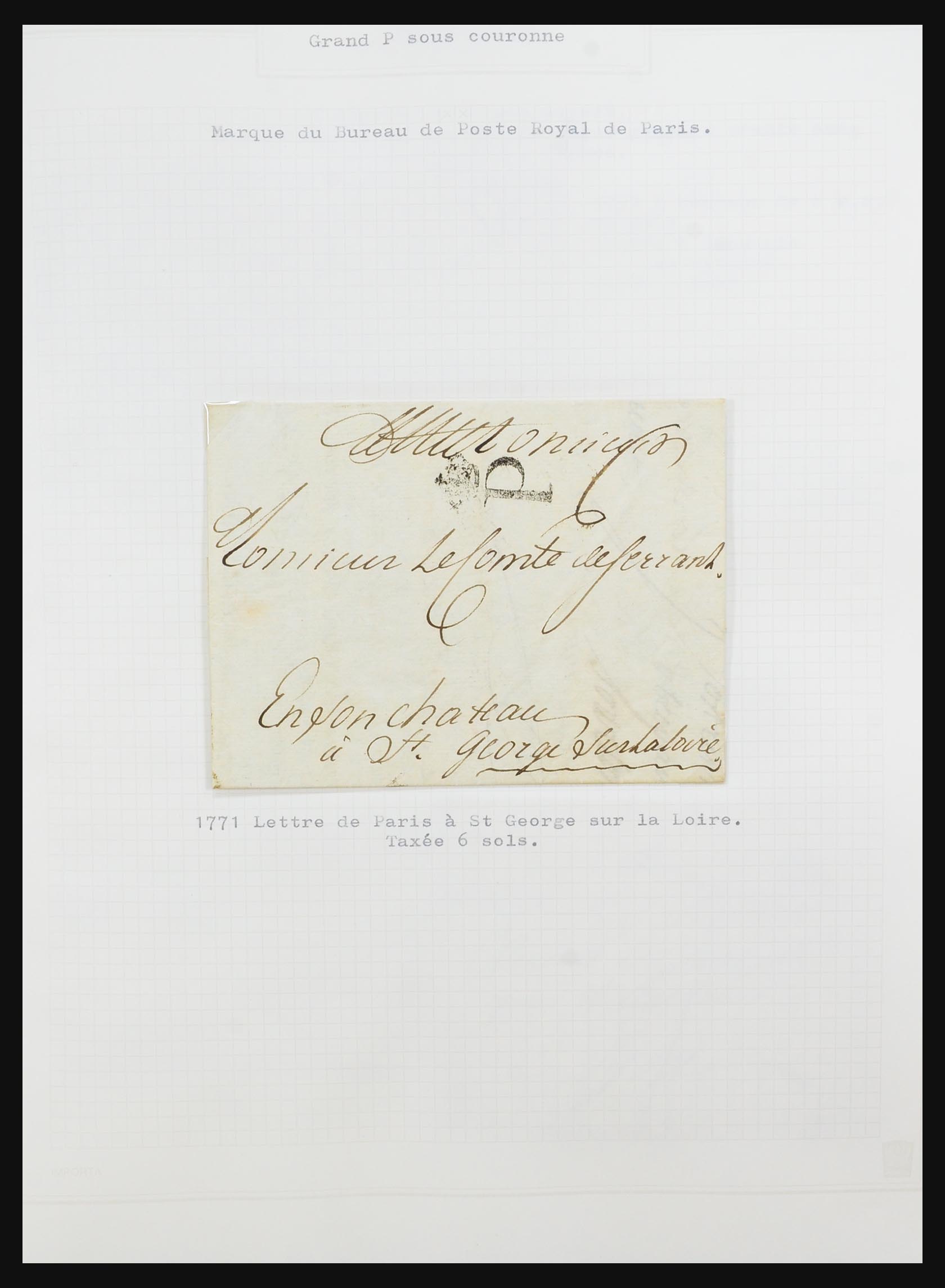 31526 115 - 31526 Frankrijk brieven en stempels 1725 (!)-1900.