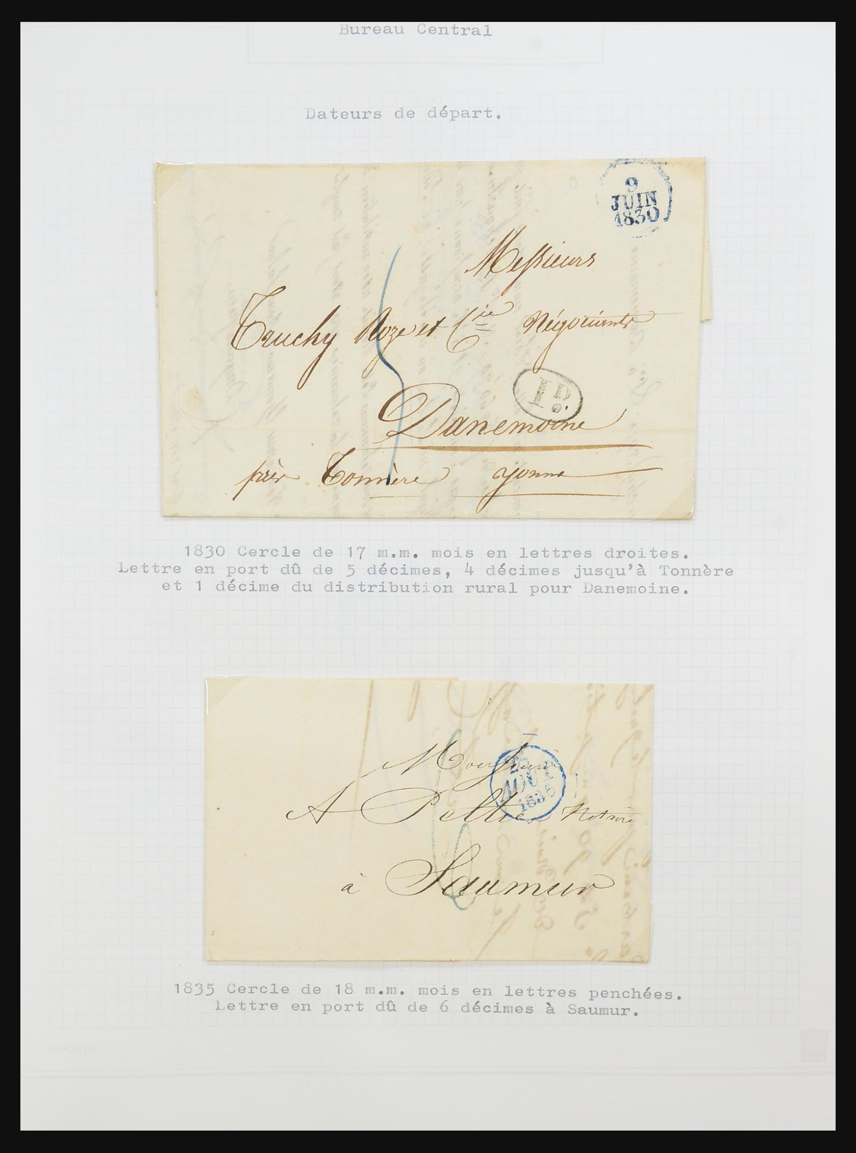 31526 118 - 31526 Frankrijk brieven en stempels 1725 (!)-1900.