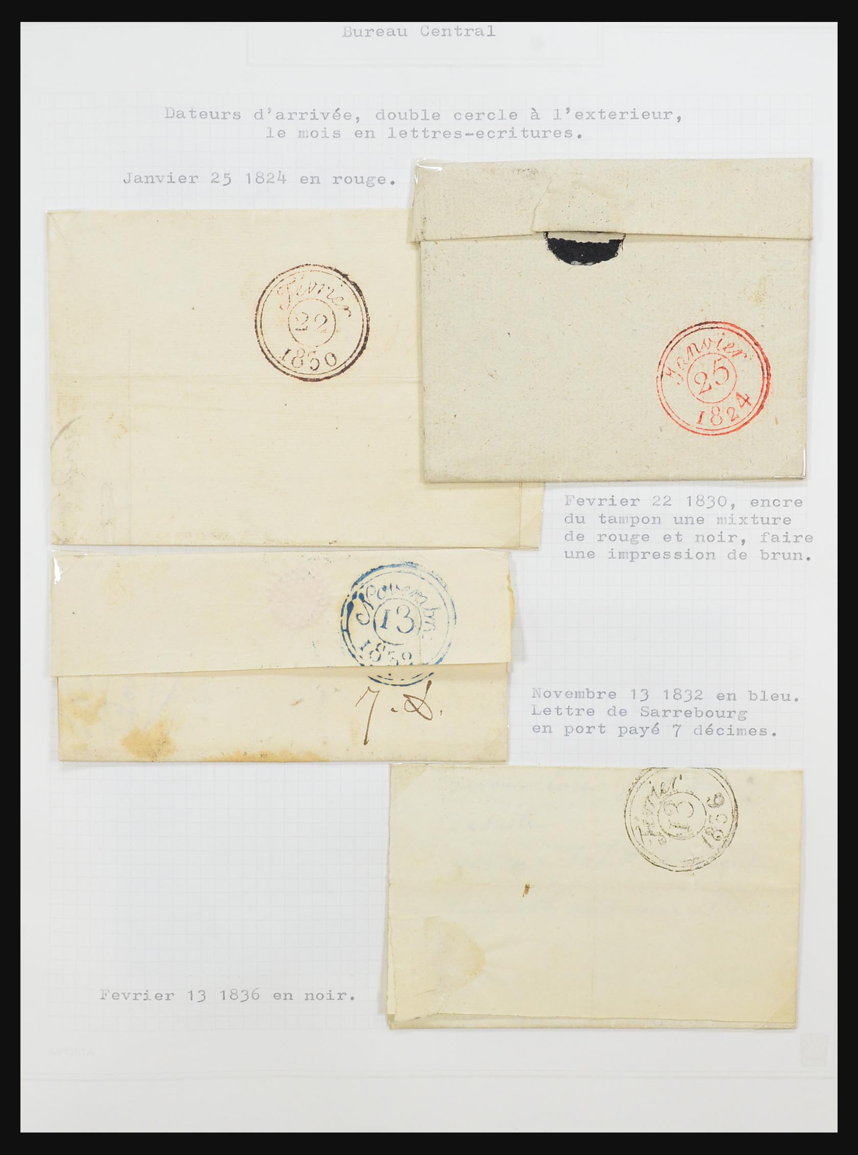 31526 119 - 31526 Frankrijk brieven en stempels 1725 (!)-1900.