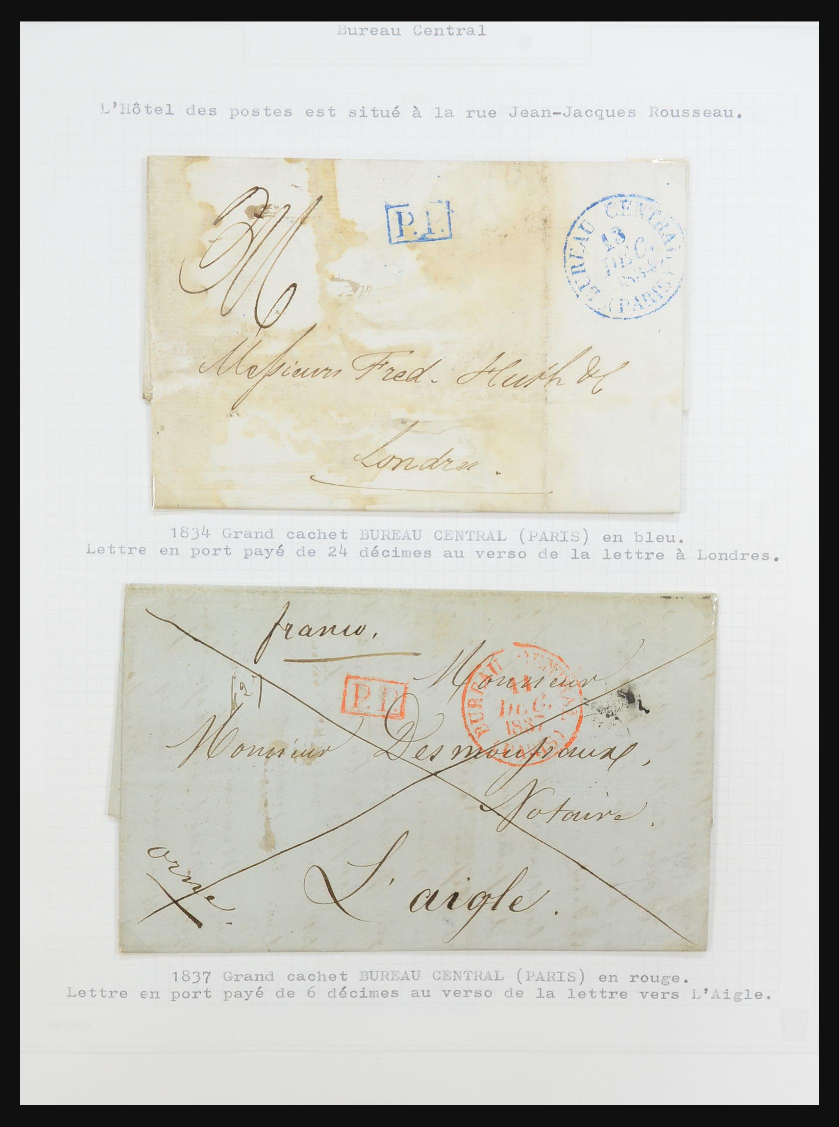 31526 120 - 31526 Frankrijk brieven en stempels 1725 (!)-1900.