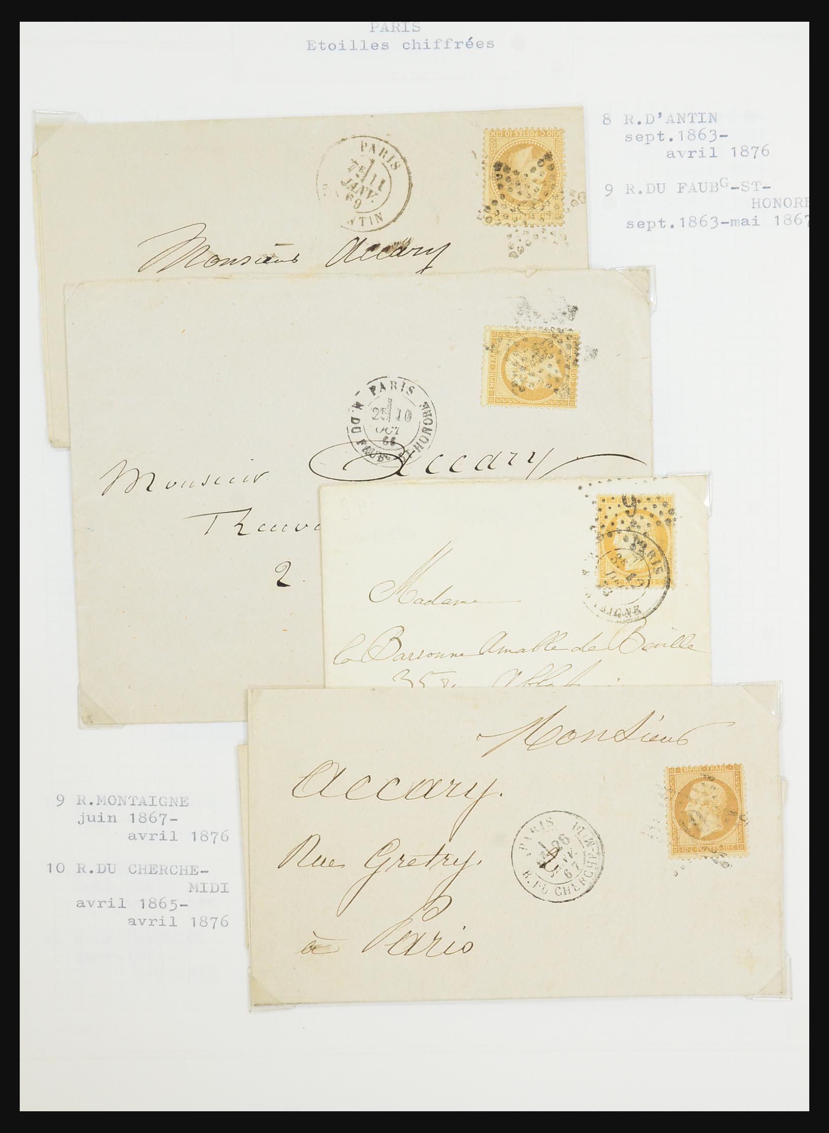 31526 157 - 31526 France covers and cancels 1725 (!)-1900.