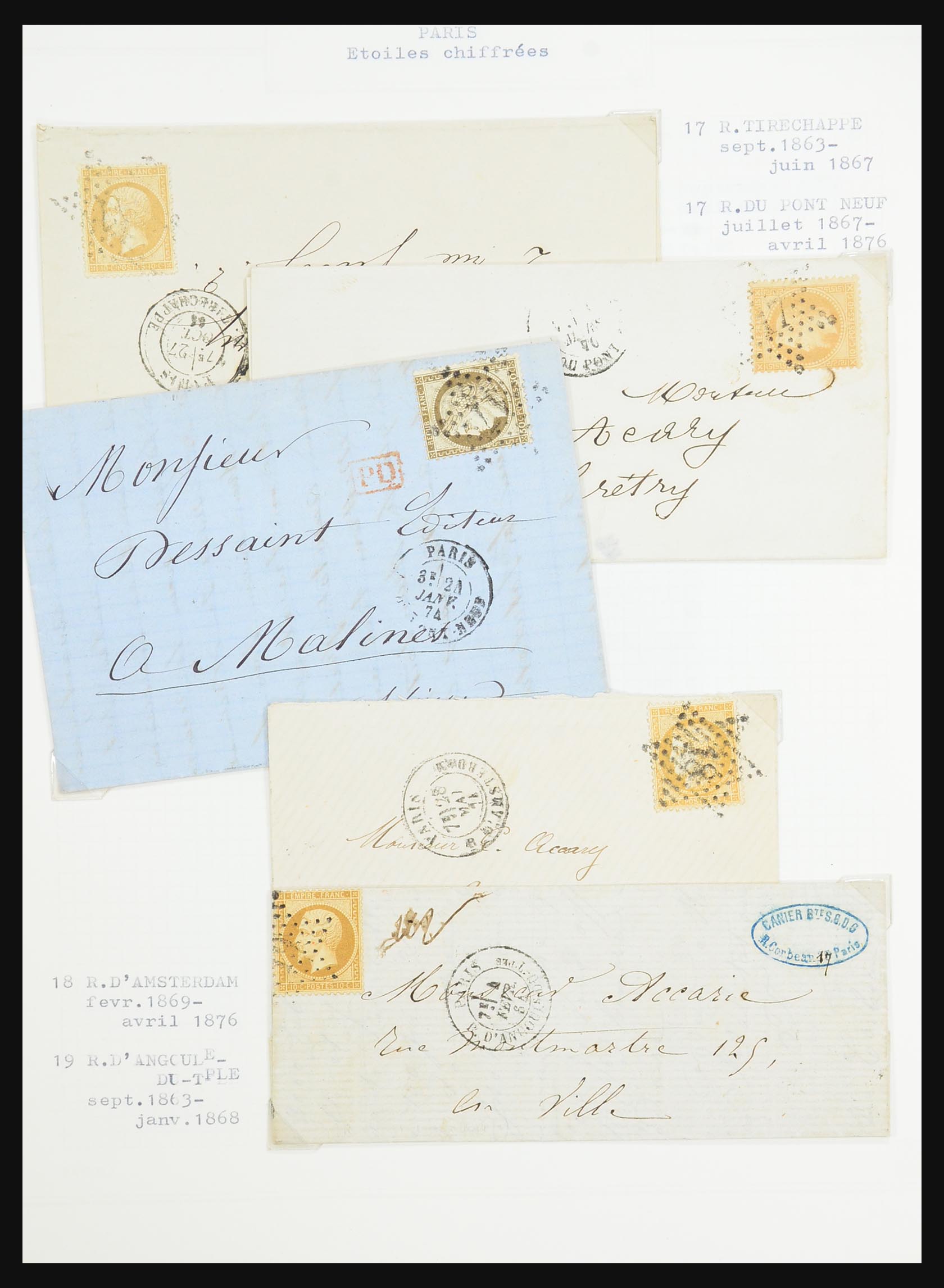 31526 159 - 31526 France covers and cancels 1725 (!)-1900.