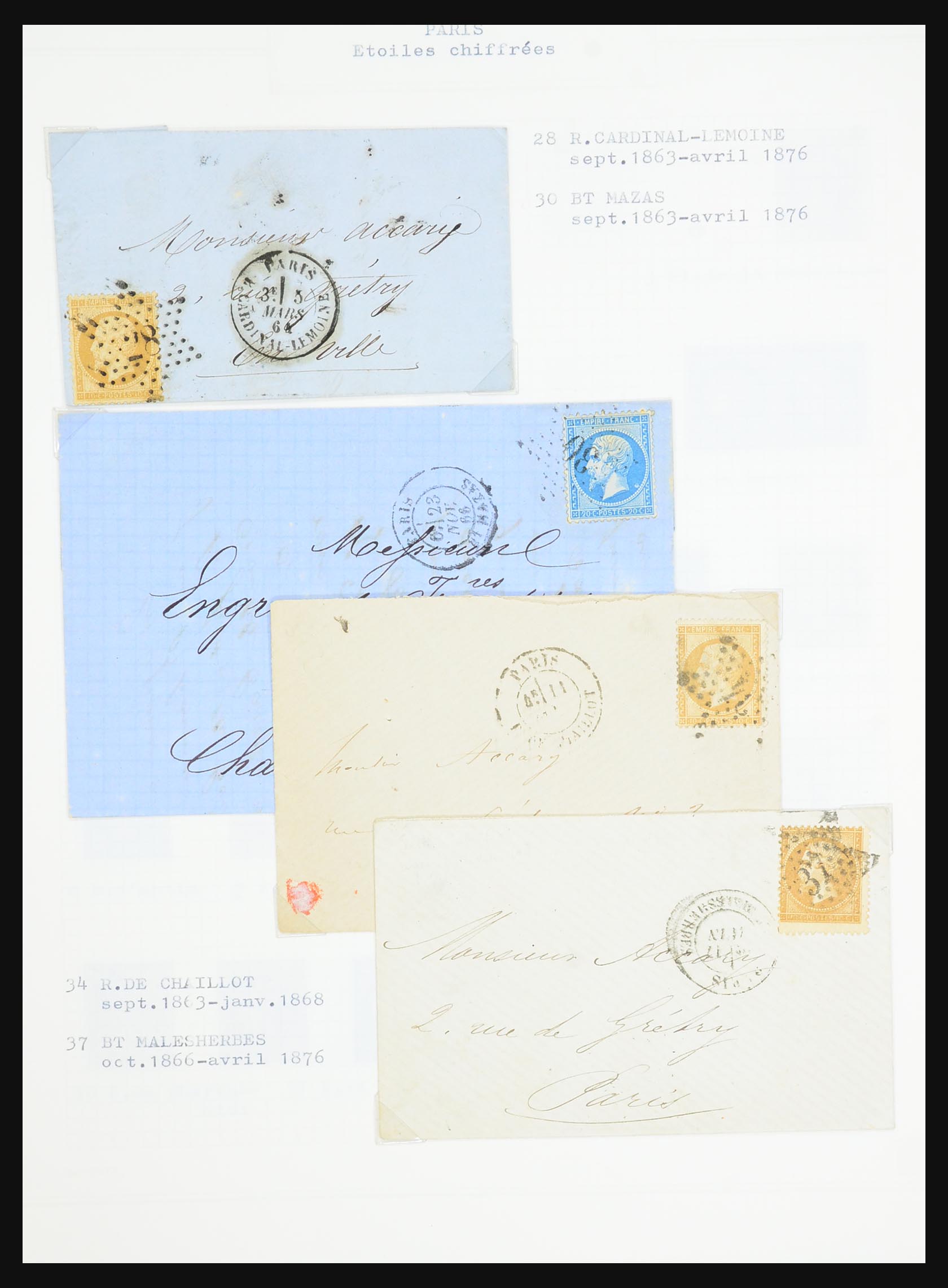 31526 163 - 31526 France covers and cancels 1725 (!)-1900.