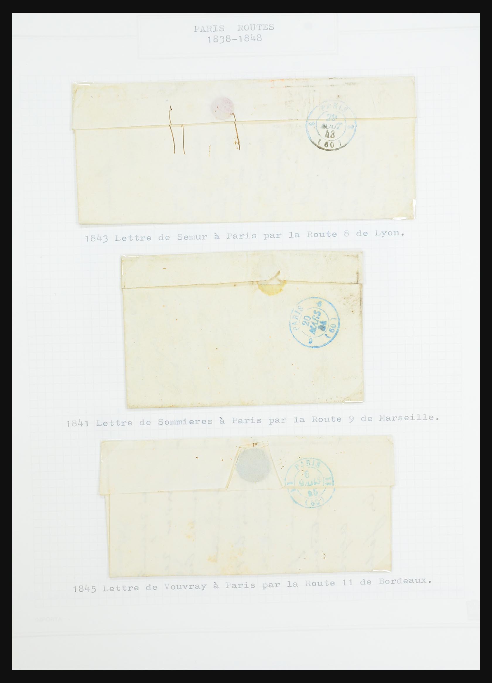 31526 181 - 31526 Frankrijk brieven en stempels 1725 (!)-1900.