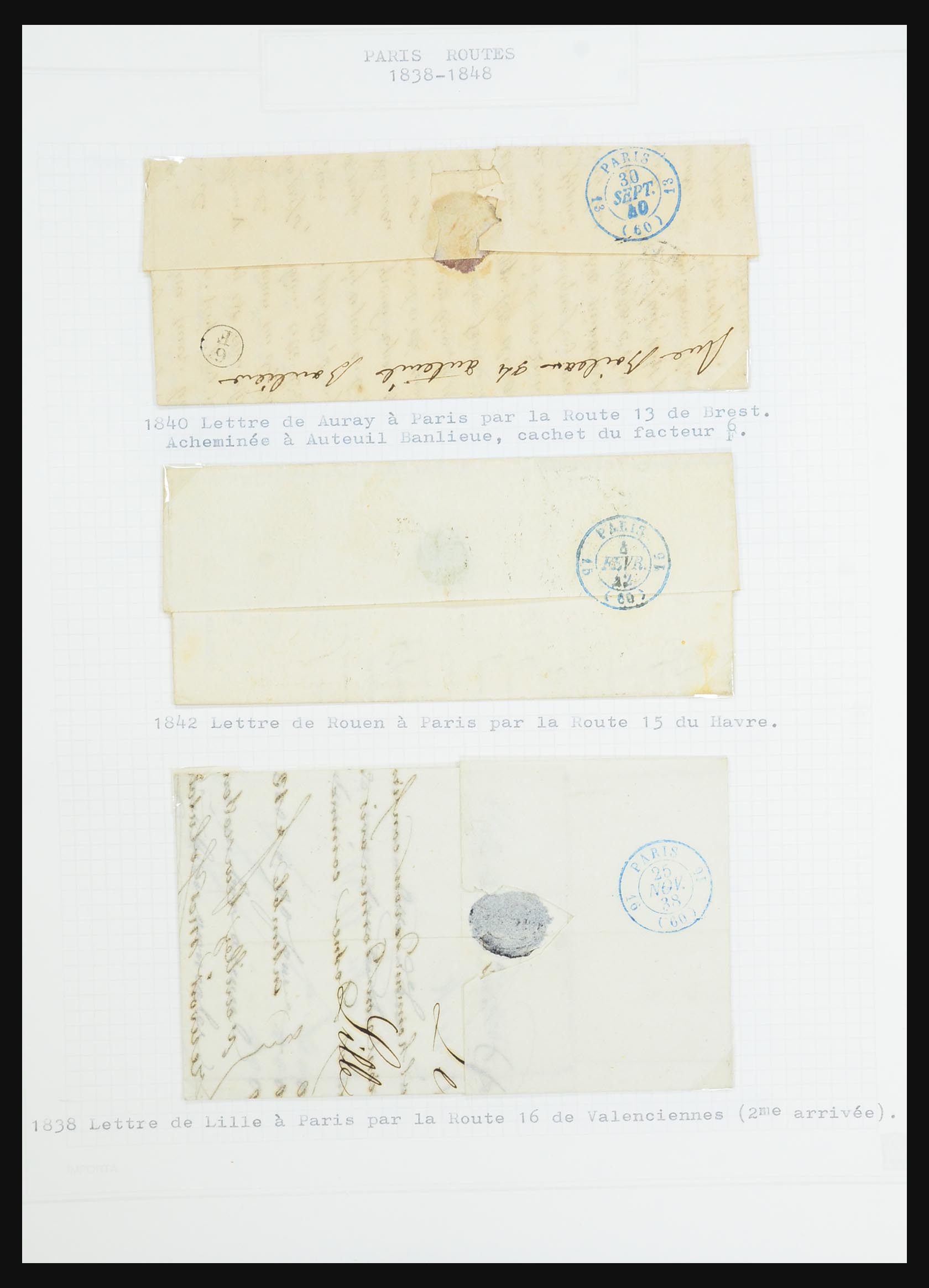 31526 182 - 31526 Frankrijk brieven en stempels 1725 (!)-1900.