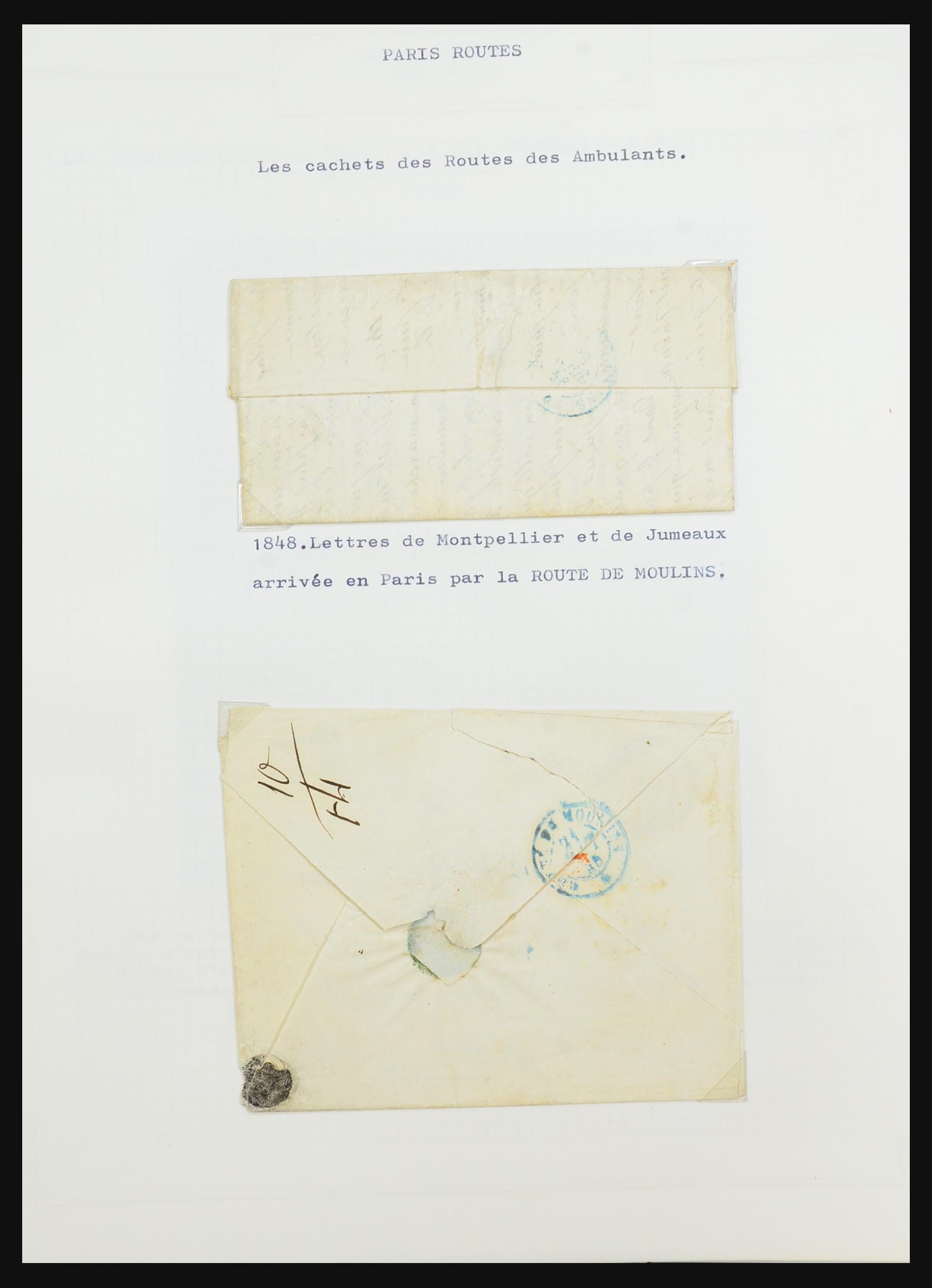 31526 186 - 31526 Frankrijk brieven en stempels 1725 (!)-1900.