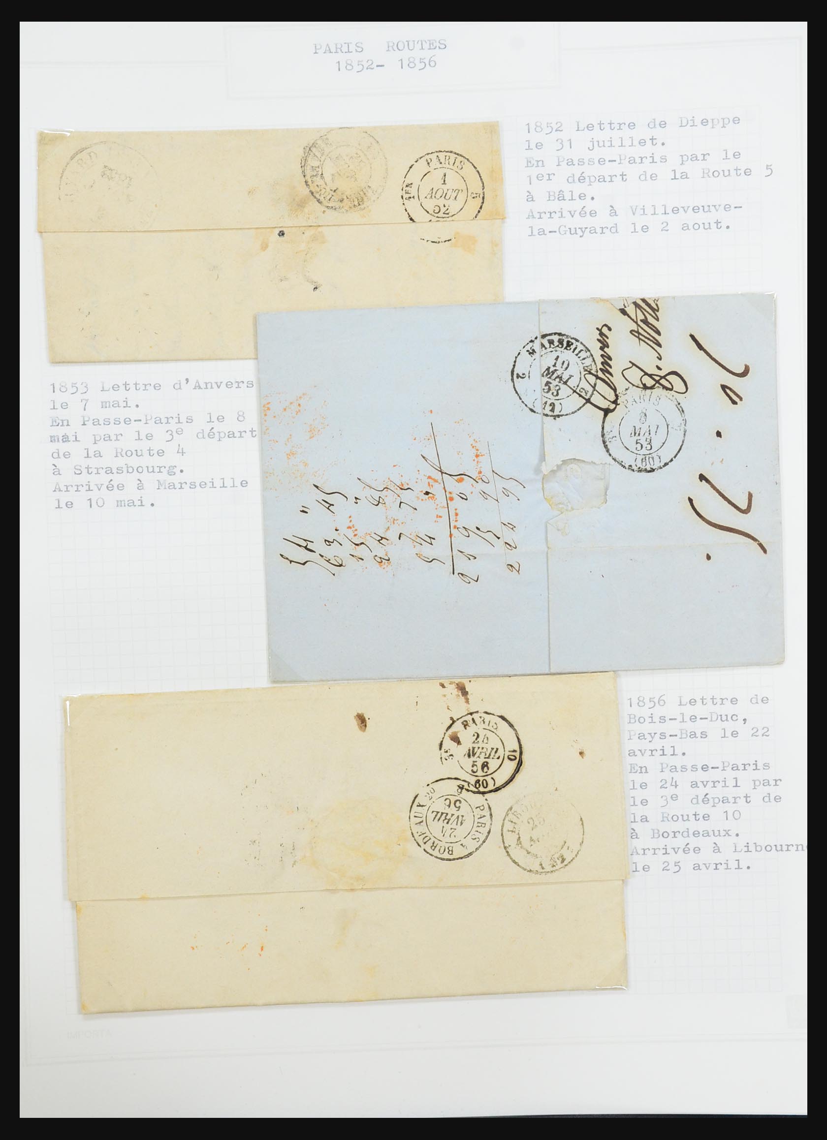 31526 189 - 31526 Frankrijk brieven en stempels 1725 (!)-1900.