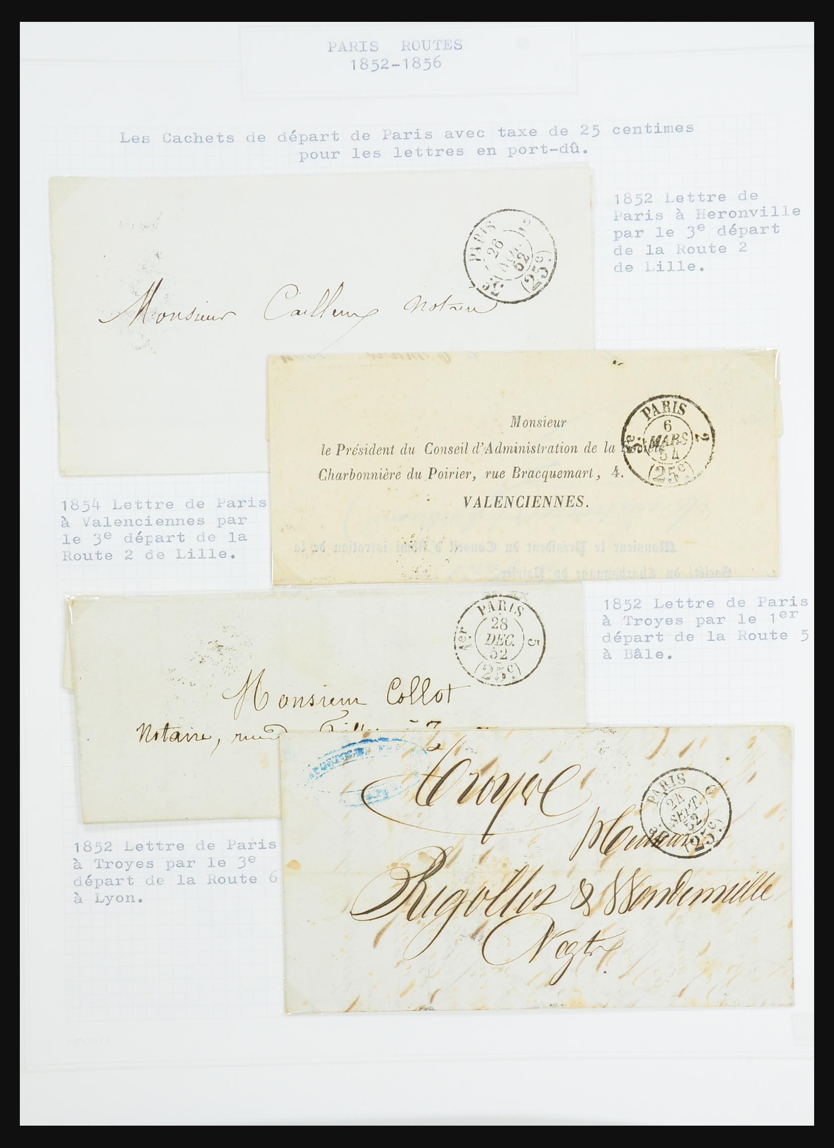 31526 190 - 31526 Frankrijk brieven en stempels 1725 (!)-1900.