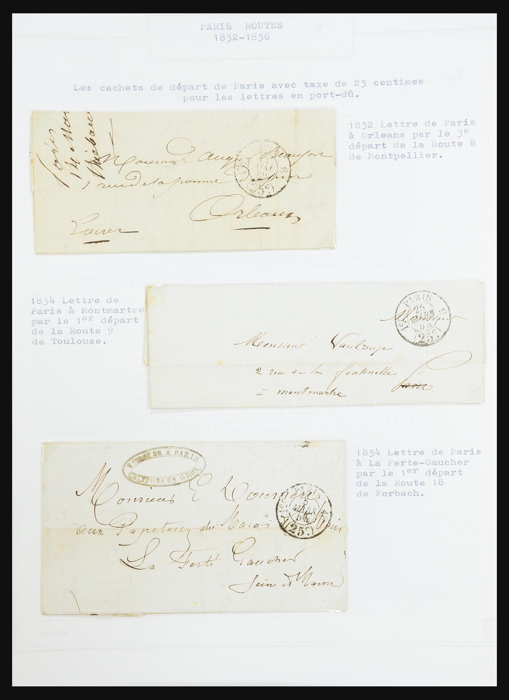 31526 191 - 31526 Frankrijk brieven en stempels 1725 (!)-1900.
