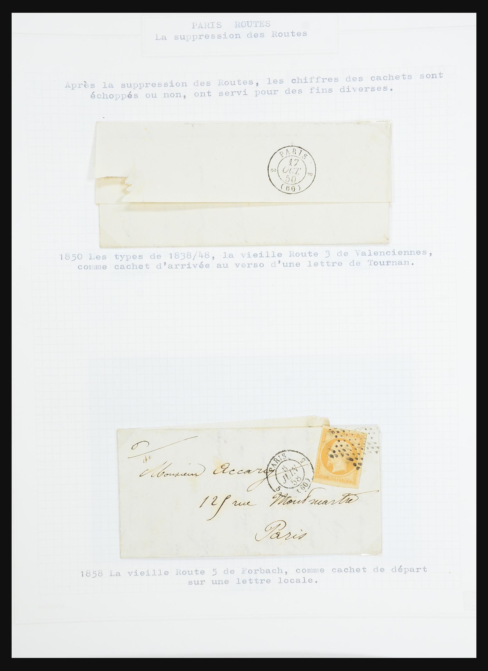 31526 192 - 31526 Frankrijk brieven en stempels 1725 (!)-1900.