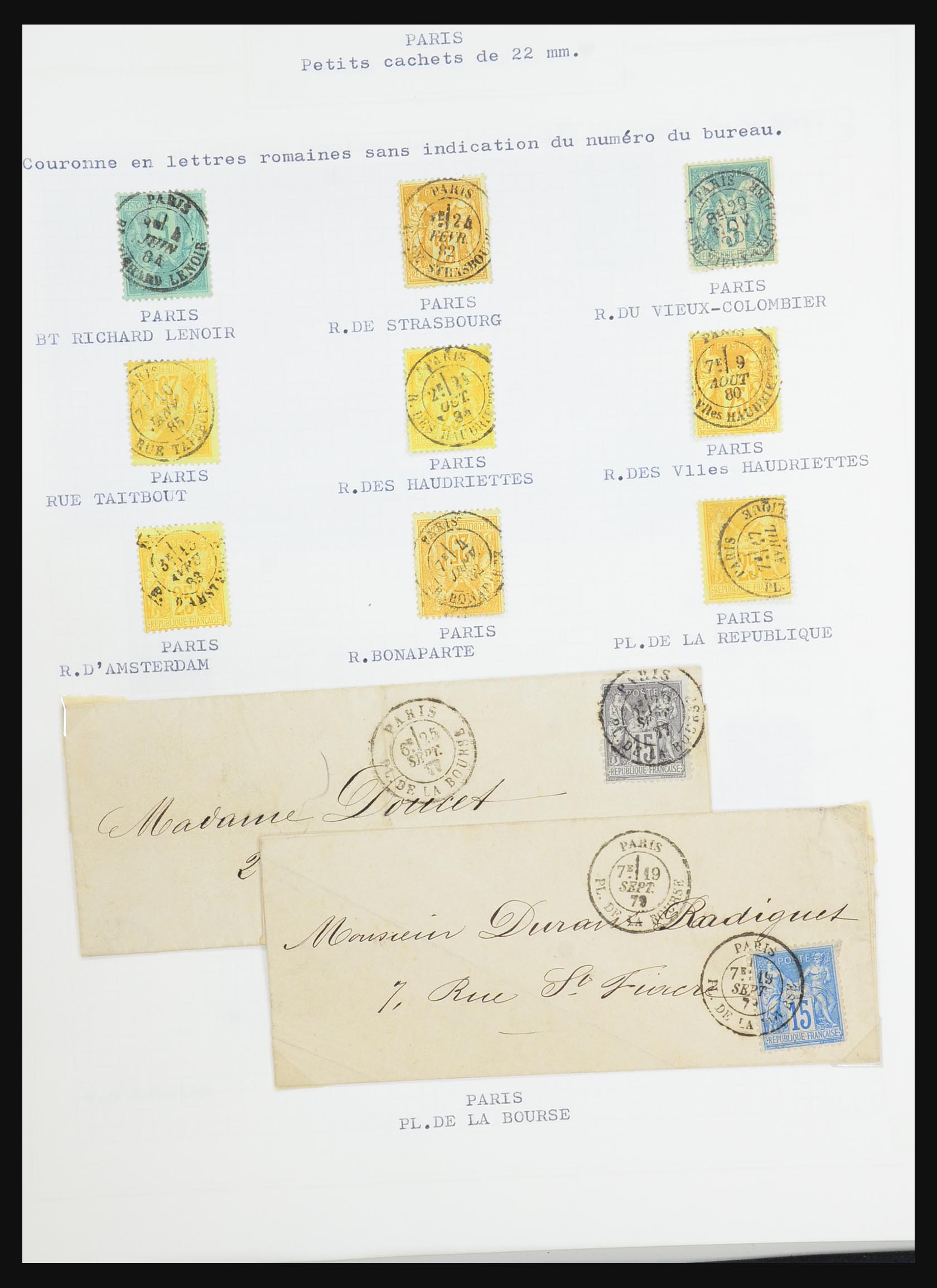 31526 194 - 31526 Frankrijk brieven en stempels 1725 (!)-1900.