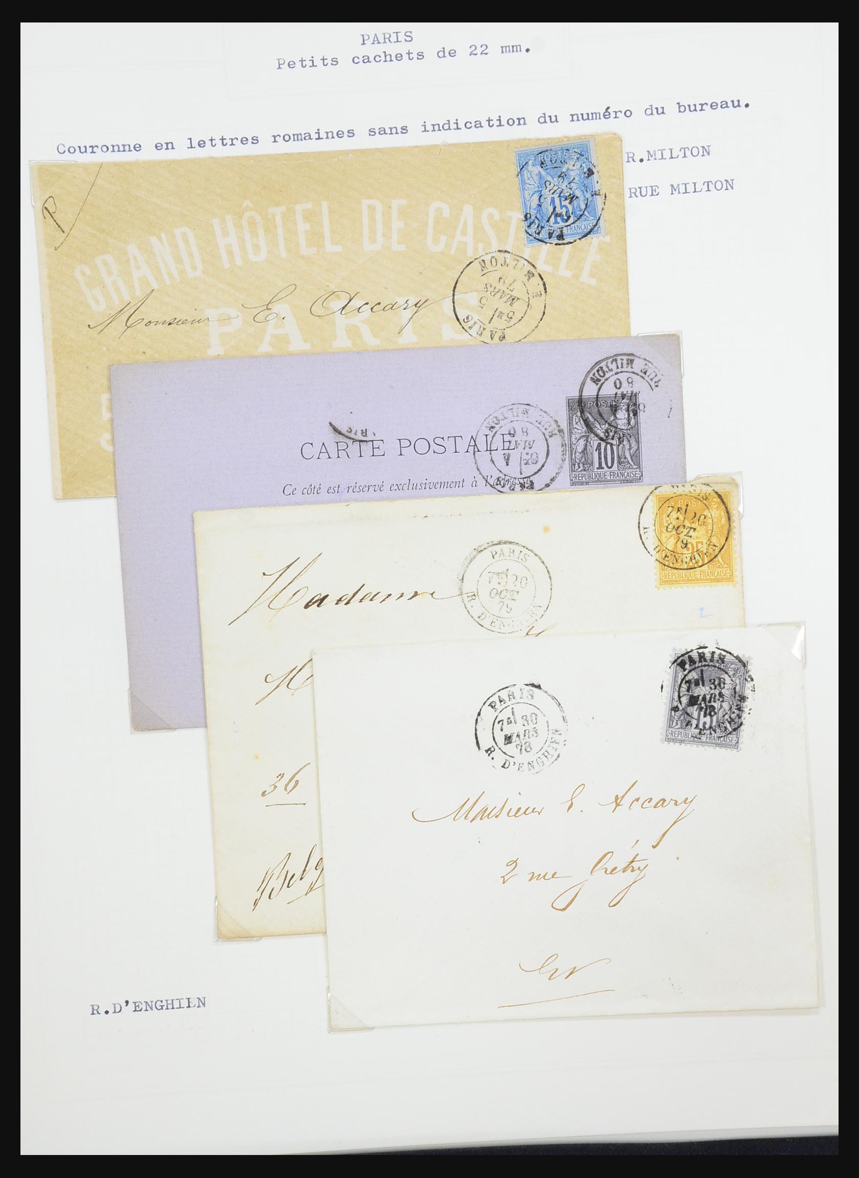 31526 195 - 31526 Frankrijk brieven en stempels 1725 (!)-1900.