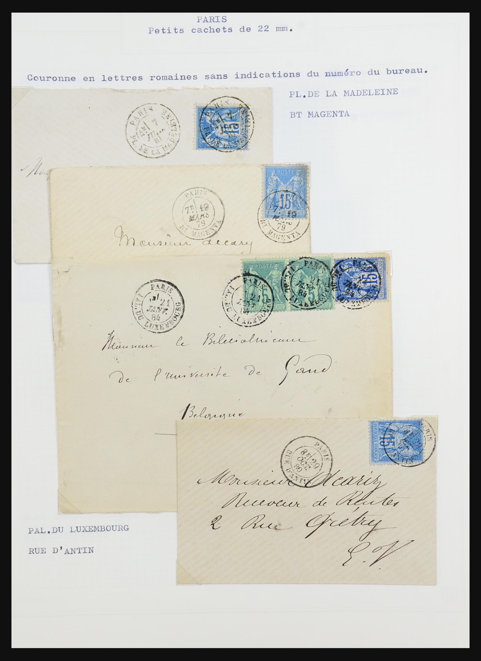31526 196 - 31526 Frankrijk brieven en stempels 1725 (!)-1900.