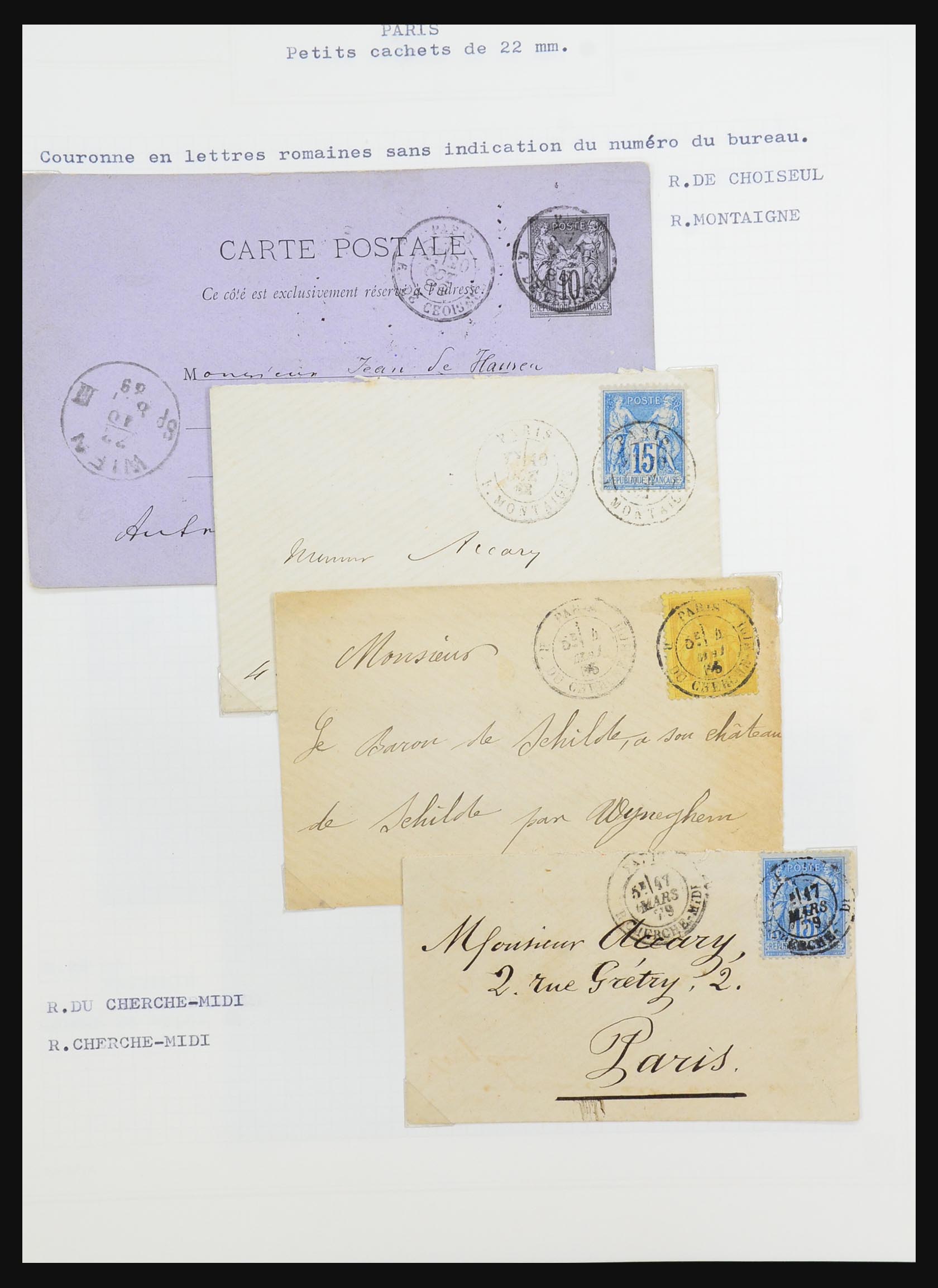 31526 197 - 31526 Frankrijk brieven en stempels 1725 (!)-1900.