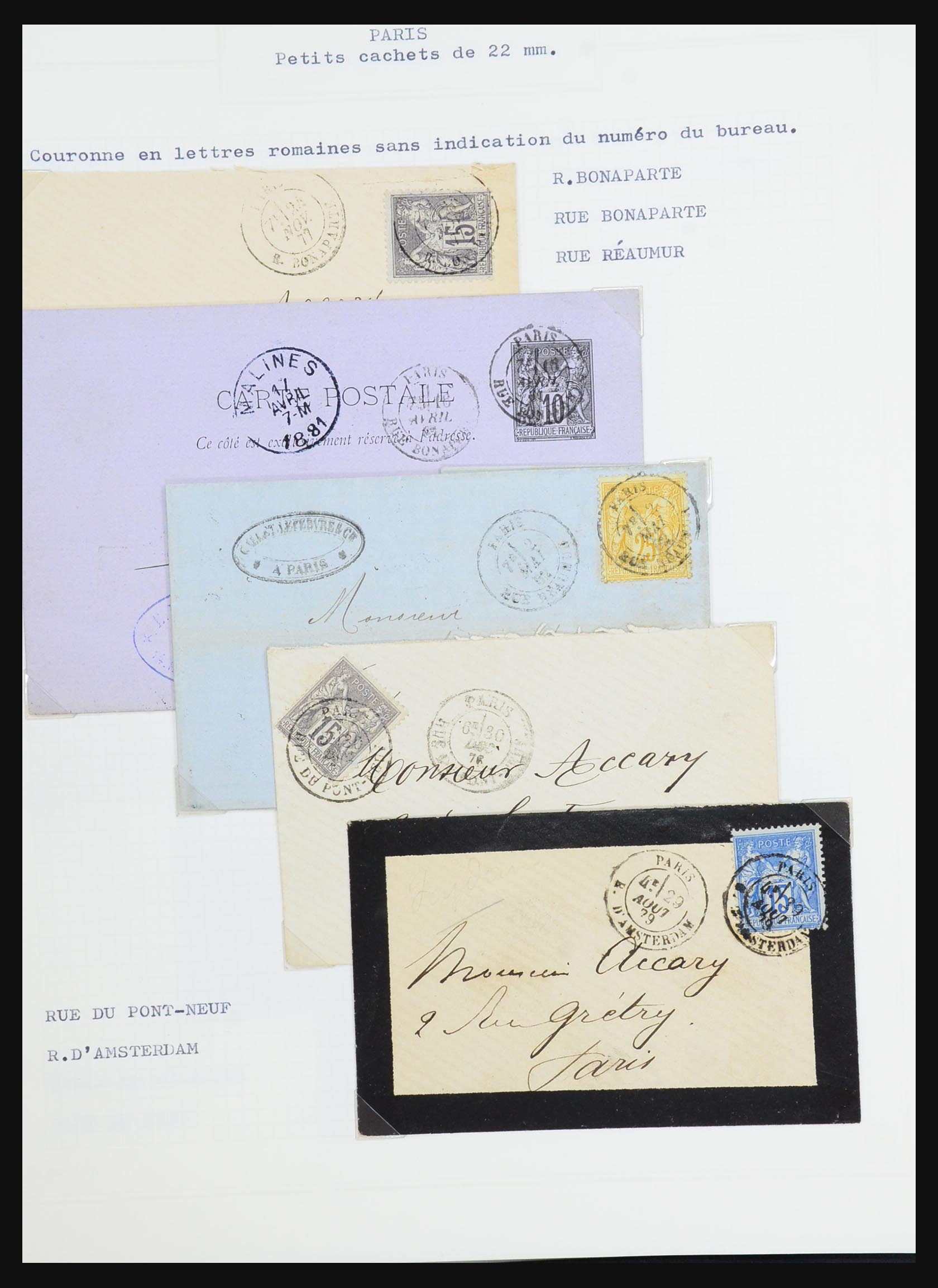 31526 199 - 31526 Frankrijk brieven en stempels 1725 (!)-1900.