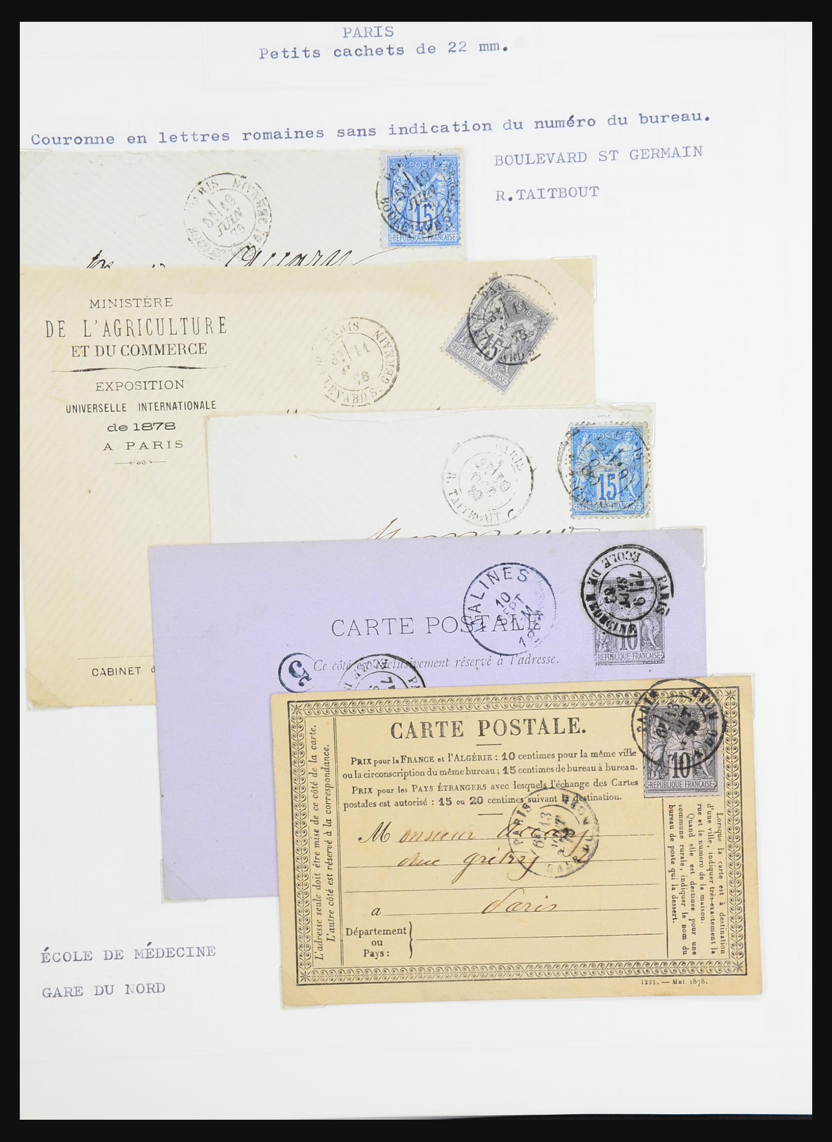 31526 200 - 31526 Frankrijk brieven en stempels 1725 (!)-1900.