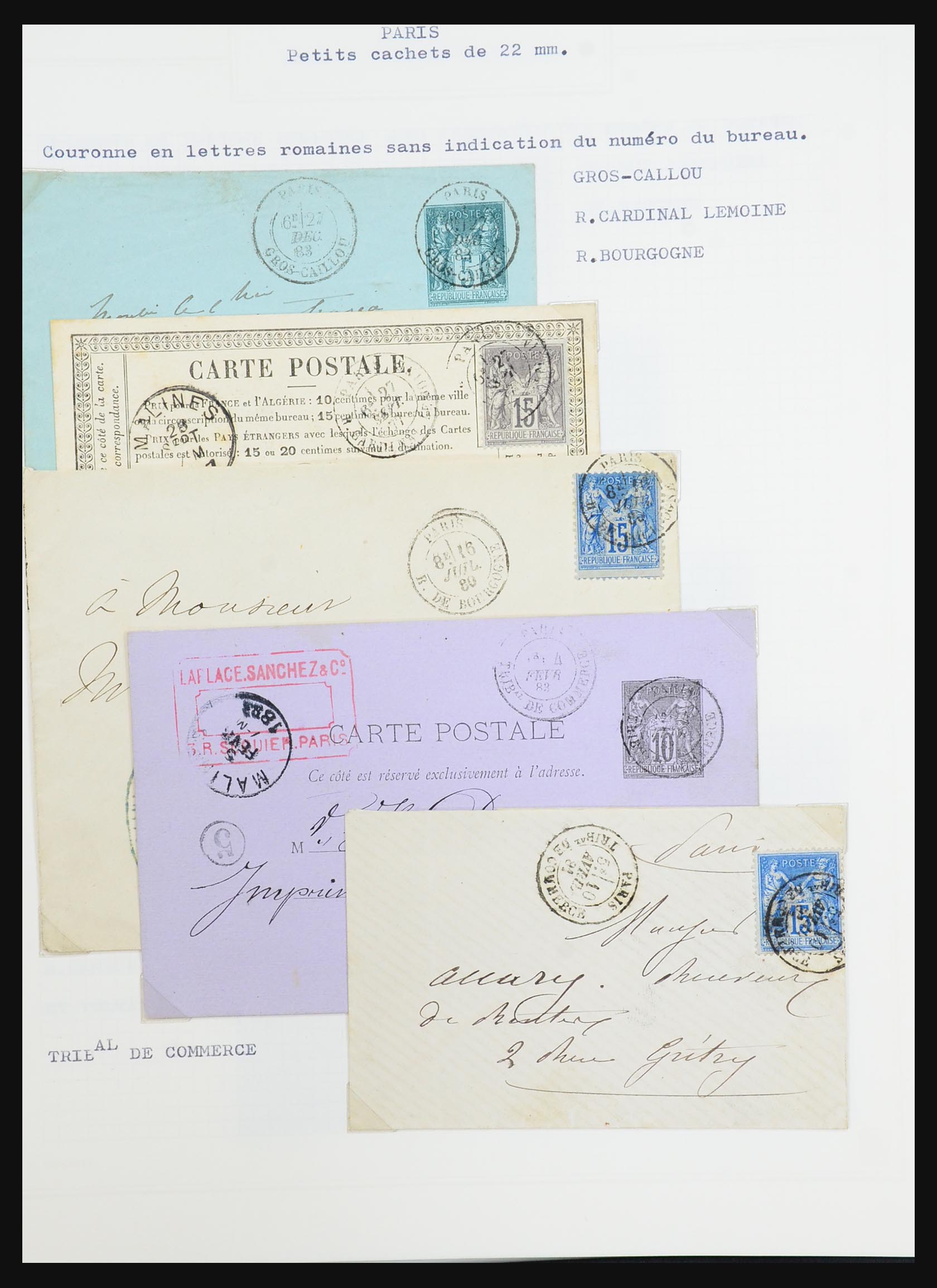 31526 201 - 31526 Frankrijk brieven en stempels 1725 (!)-1900.