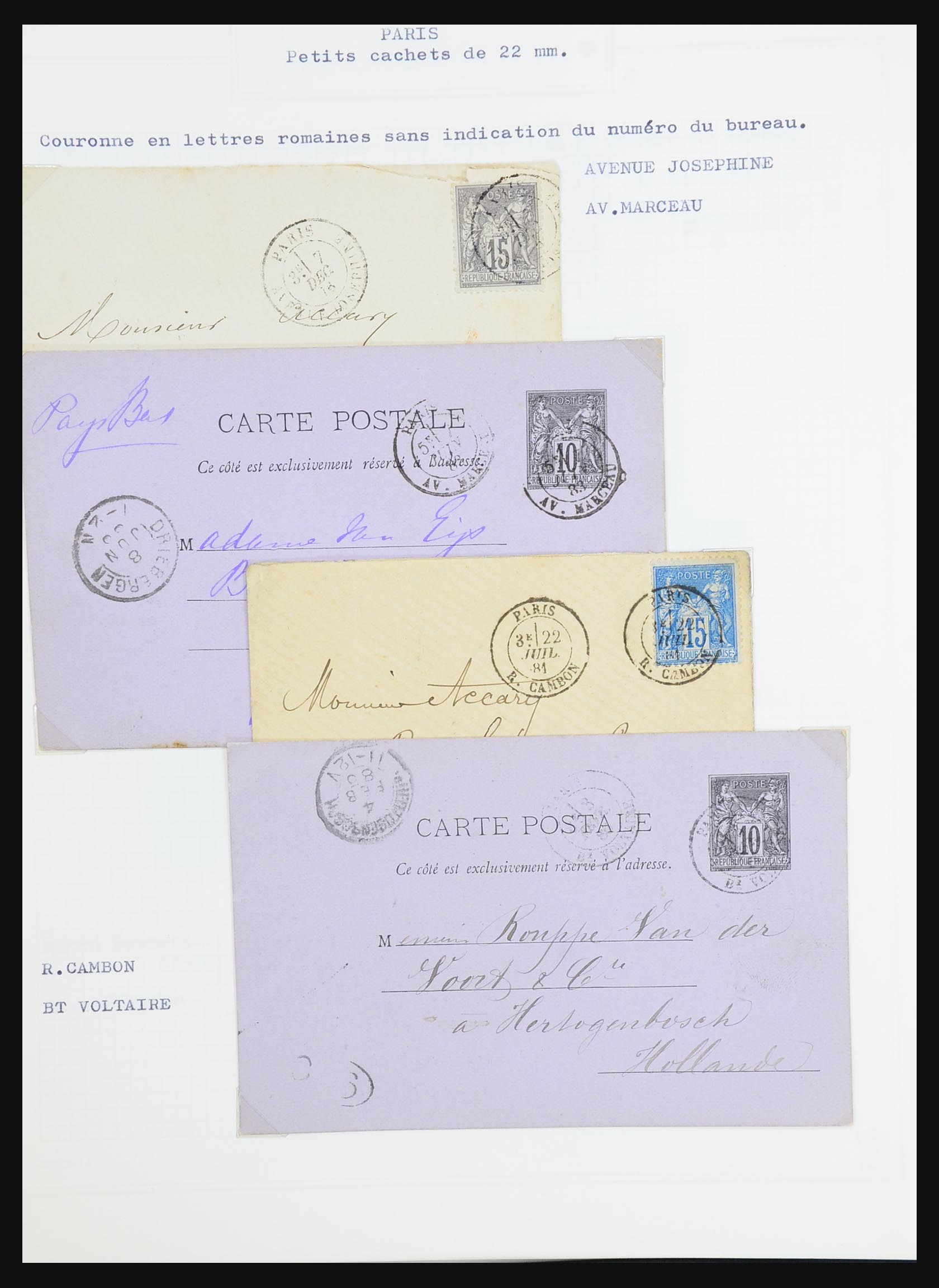 31526 202 - 31526 France covers and cancels 1725 (!)-1900.