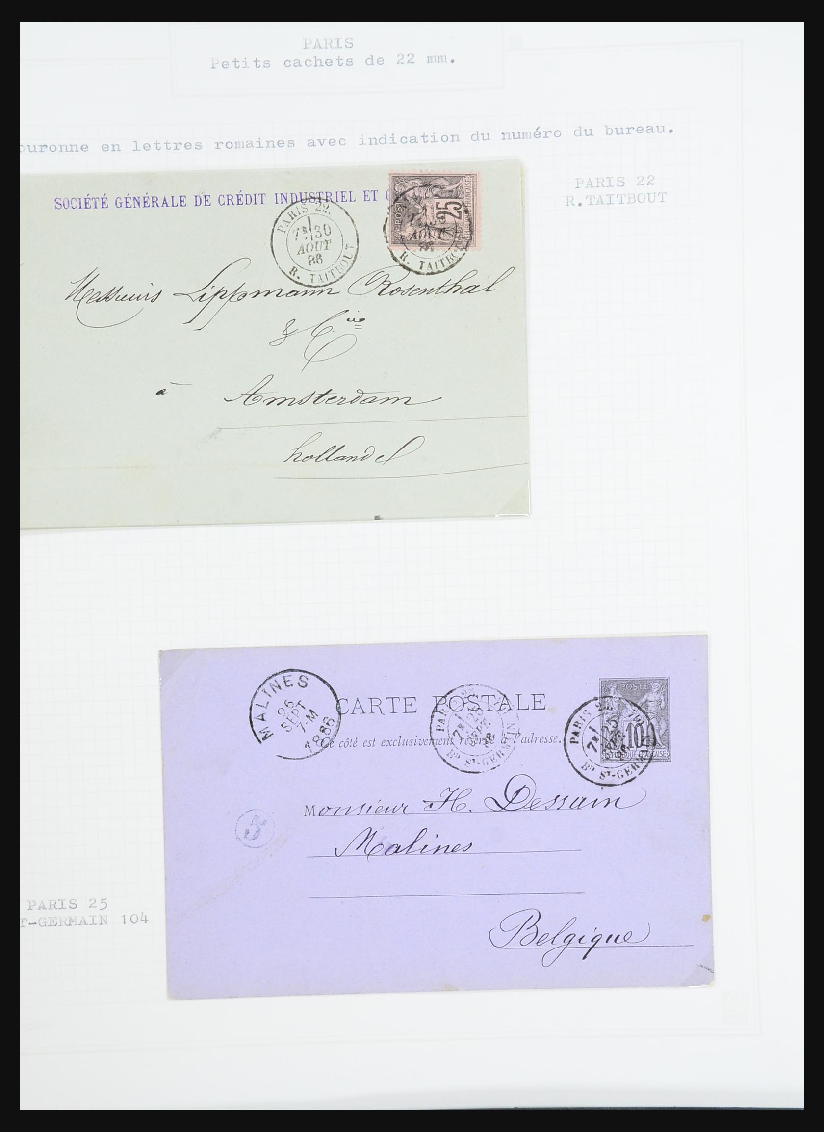 31526 207 - 31526 Frankrijk brieven en stempels 1725 (!)-1900.