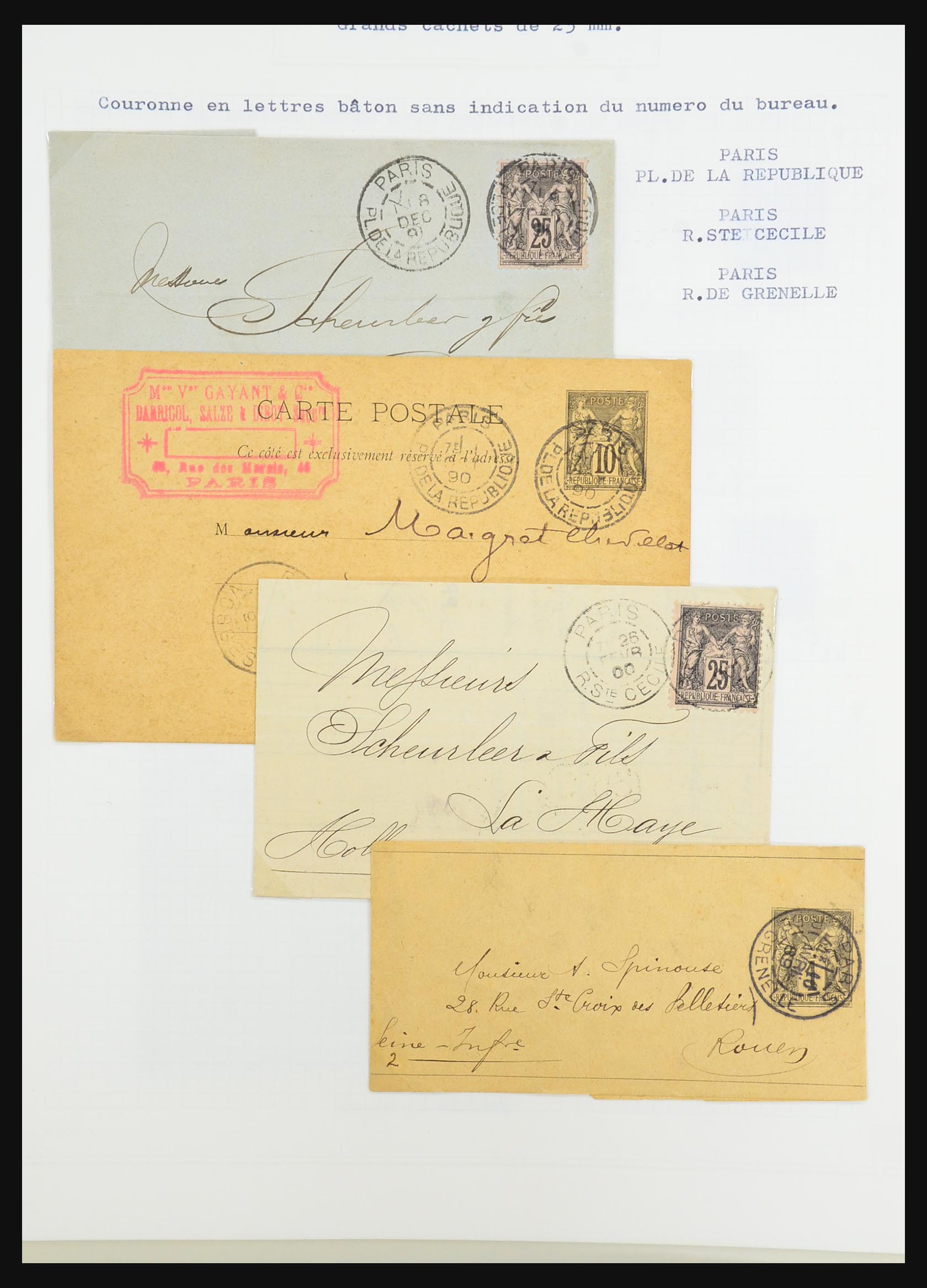 31526 209 - 31526 Frankrijk brieven en stempels 1725 (!)-1900.