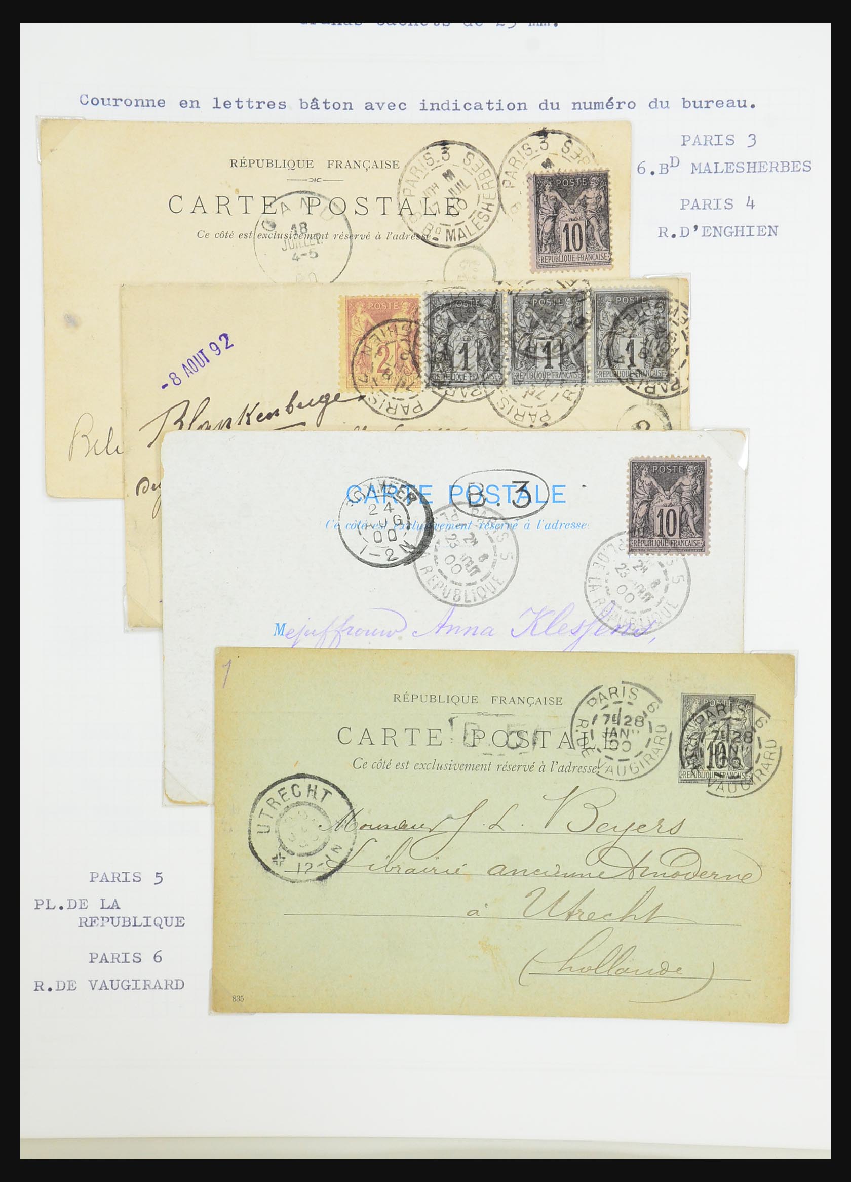 31526 211 - 31526 Frankrijk brieven en stempels 1725 (!)-1900.