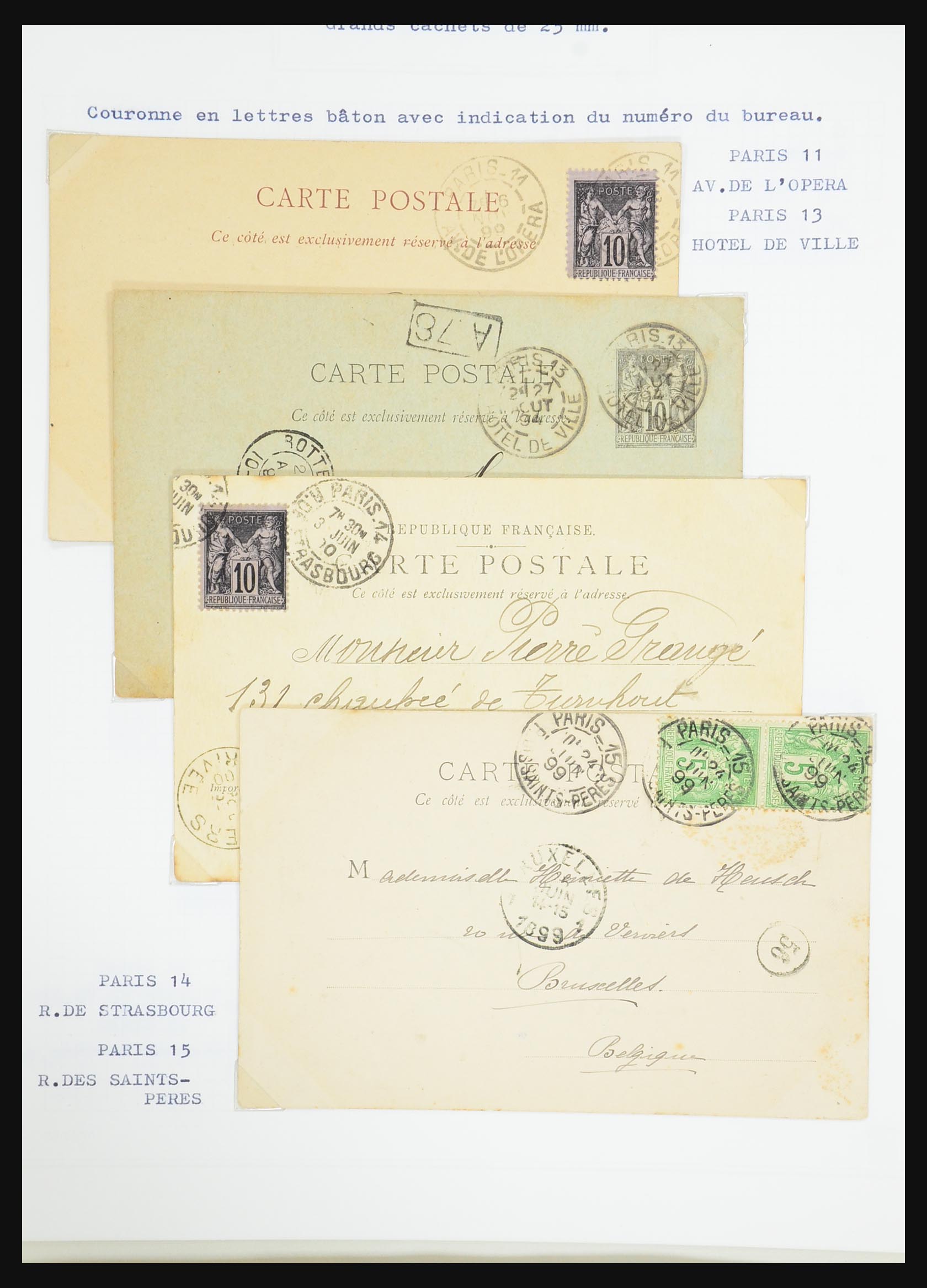 31526 213 - 31526 Frankrijk brieven en stempels 1725 (!)-1900.