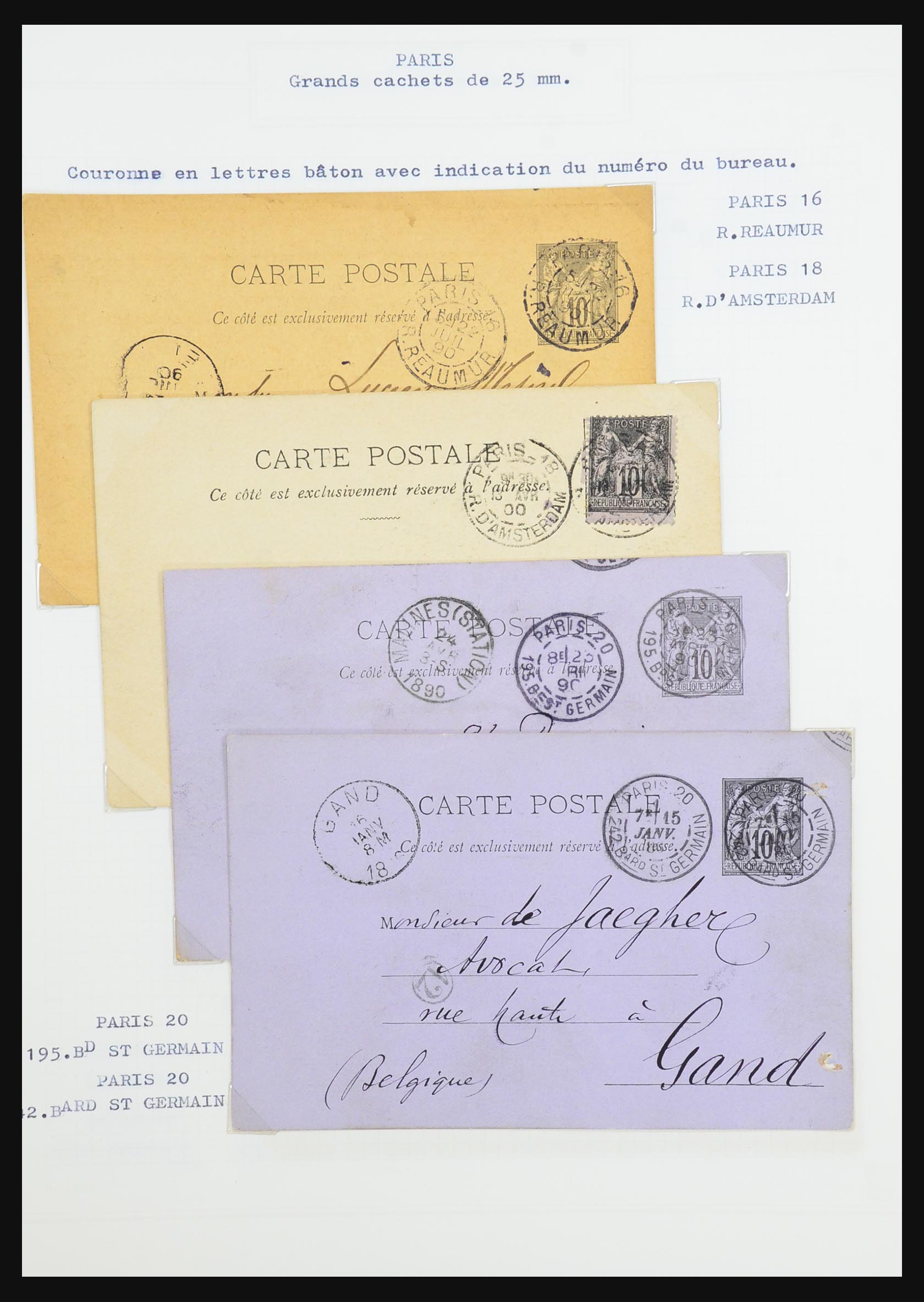 31526 214 - 31526 Frankrijk brieven en stempels 1725 (!)-1900.