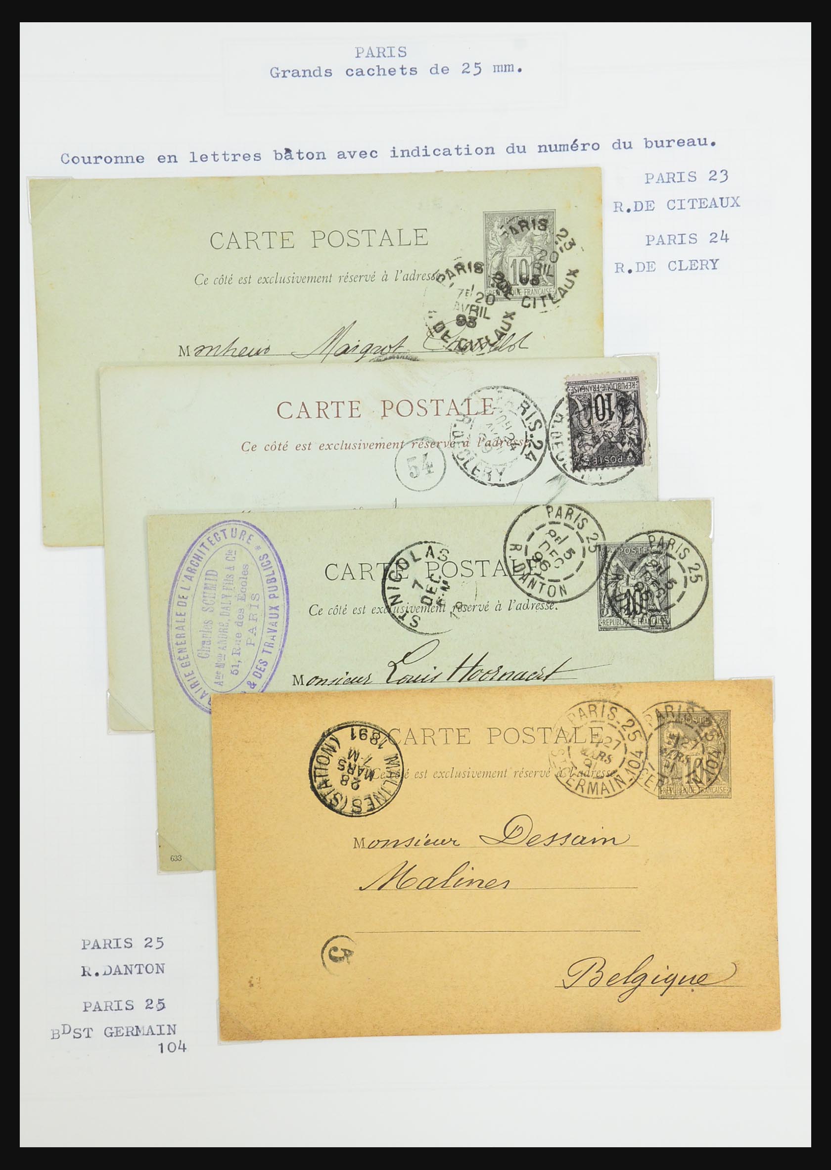 31526 215 - 31526 Frankrijk brieven en stempels 1725 (!)-1900.