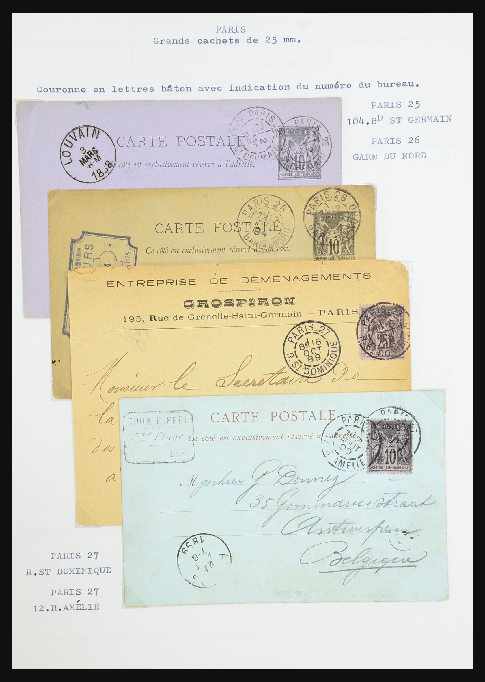 31526 216 - 31526 Frankrijk brieven en stempels 1725 (!)-1900.