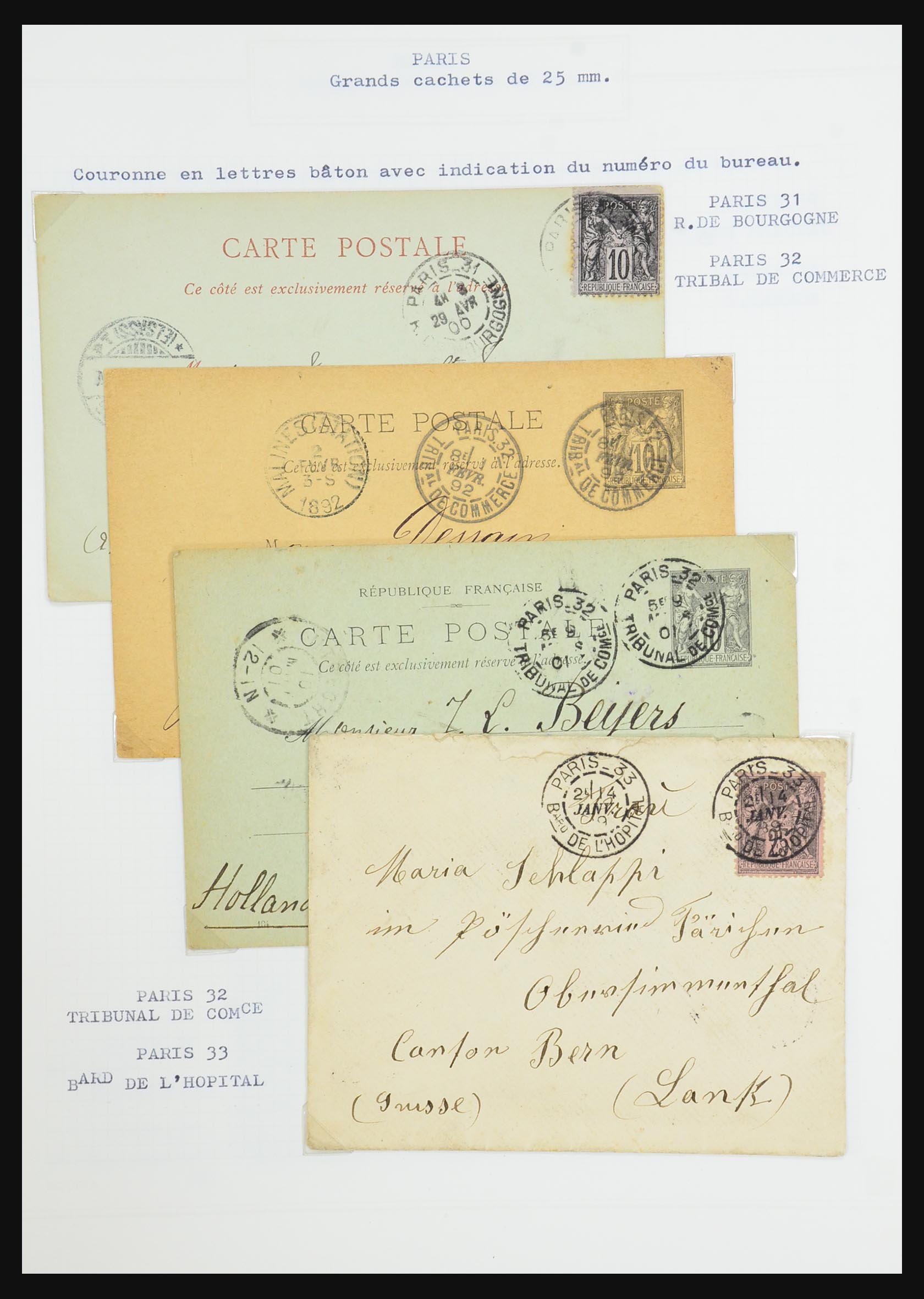 31526 217 - 31526 Frankrijk brieven en stempels 1725 (!)-1900.