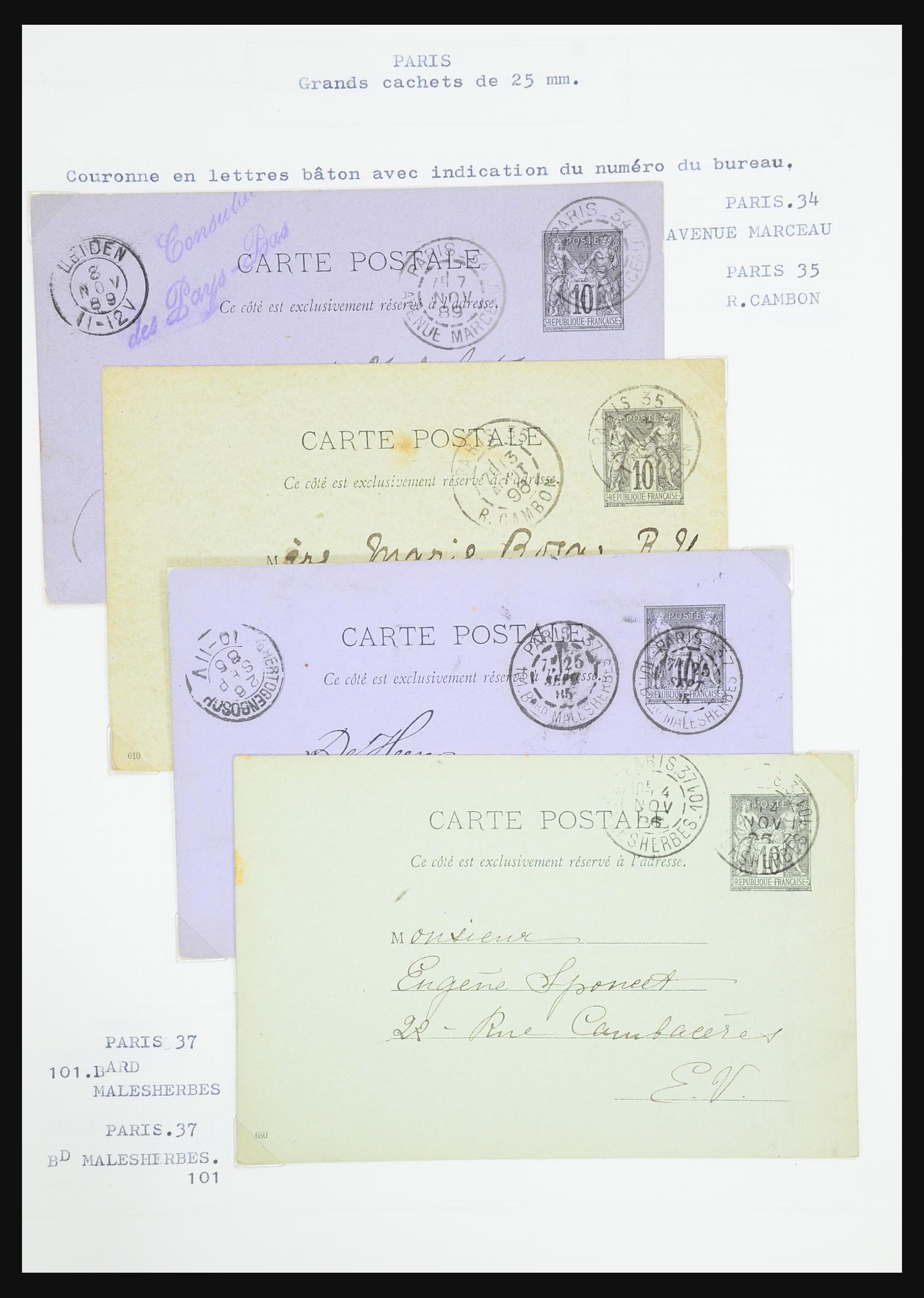 31526 218 - 31526 Frankrijk brieven en stempels 1725 (!)-1900.
