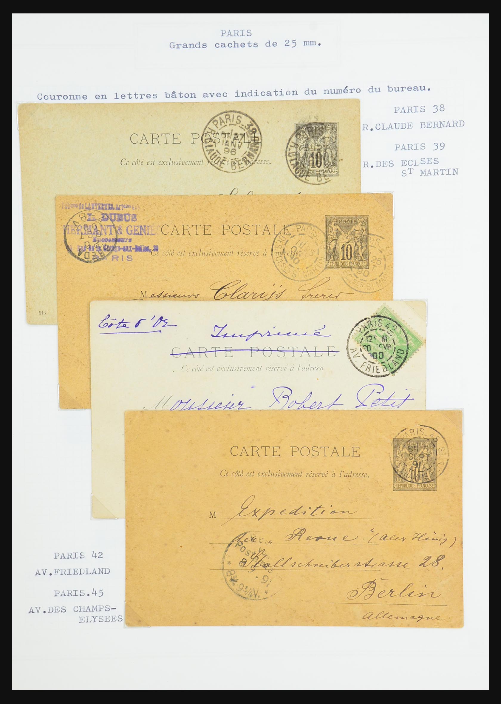 31526 219 - 31526 Frankrijk brieven en stempels 1725 (!)-1900.