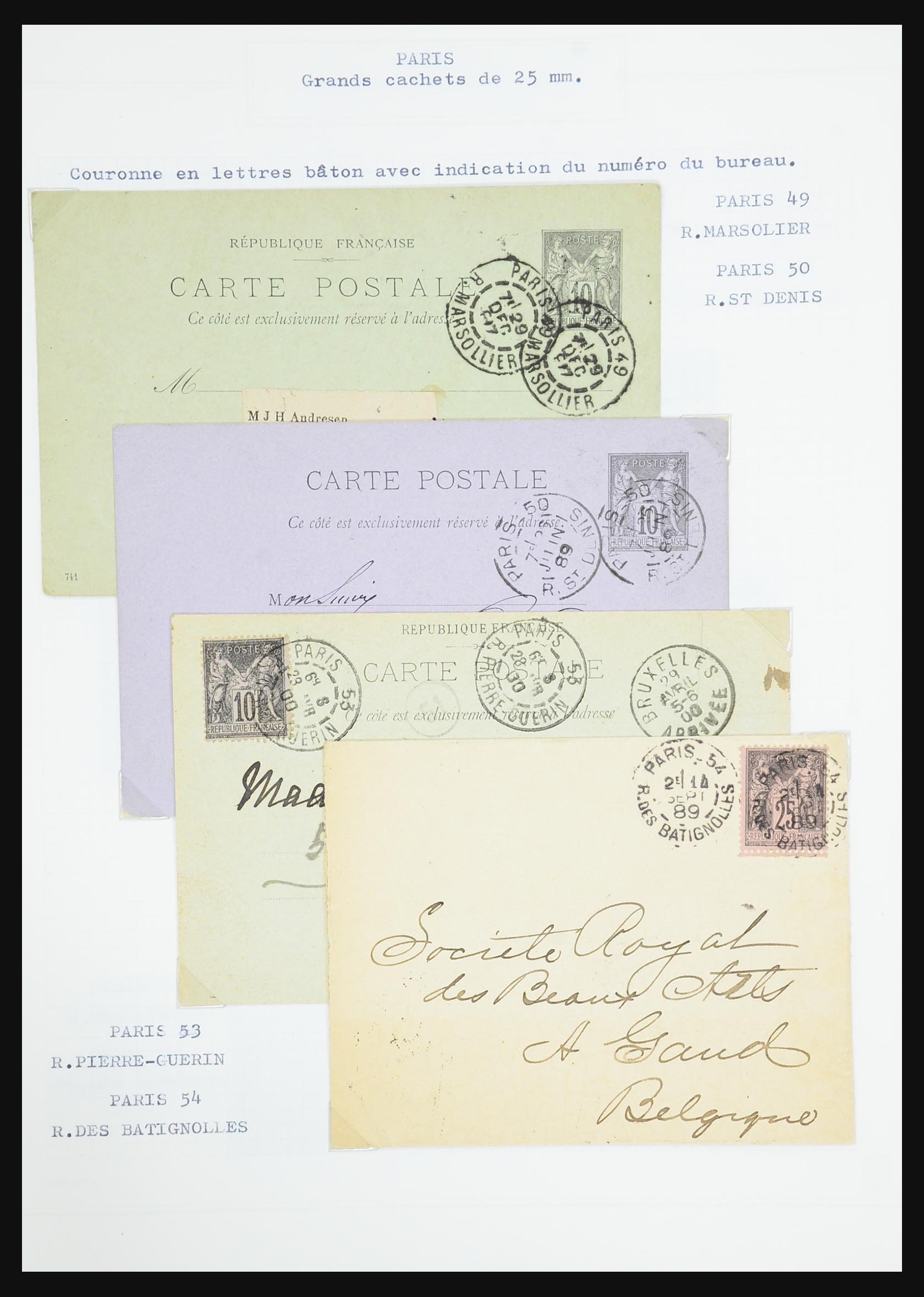 31526 220 - 31526 Frankrijk brieven en stempels 1725 (!)-1900.