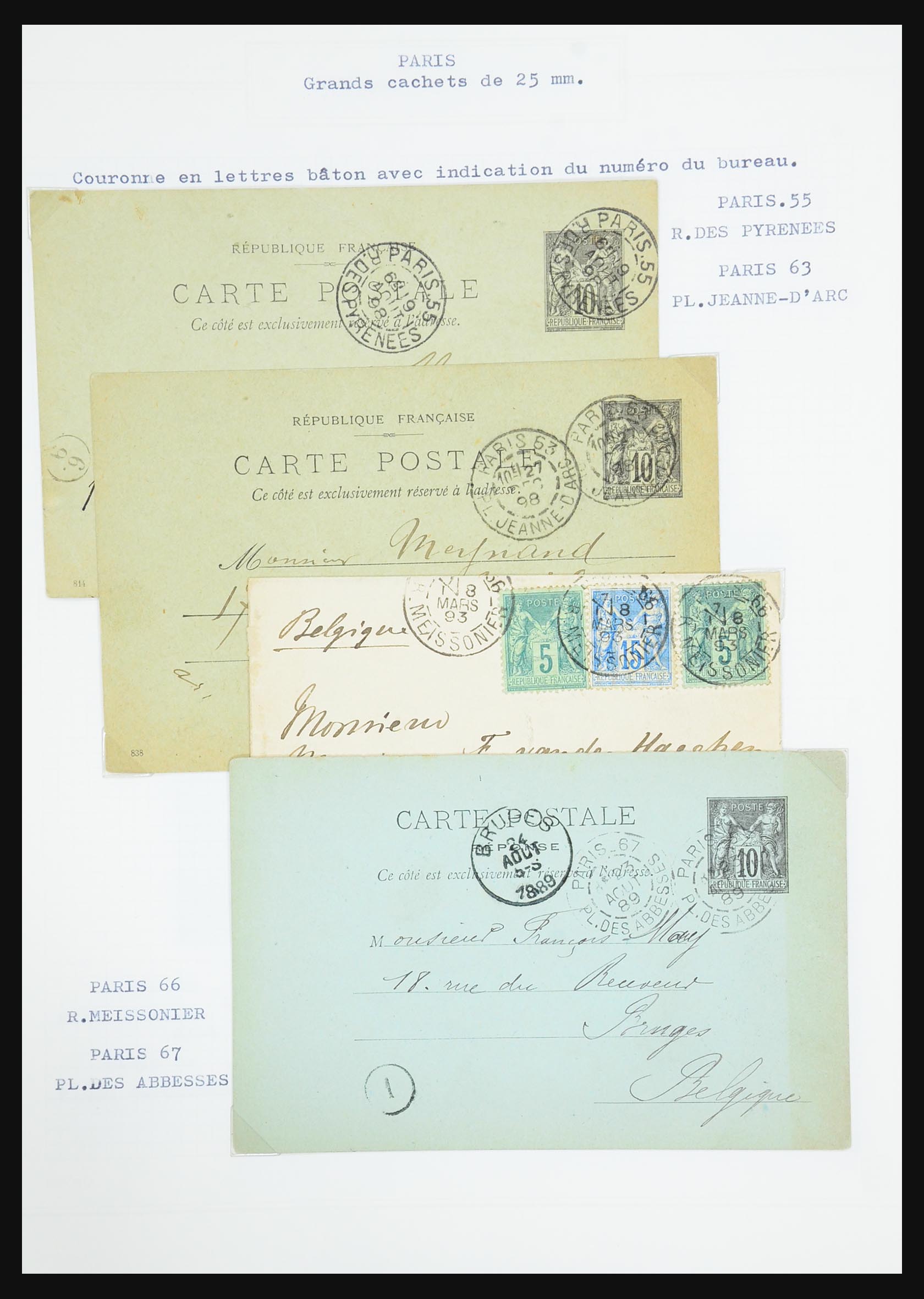 31526 221 - 31526 Frankrijk brieven en stempels 1725 (!)-1900.