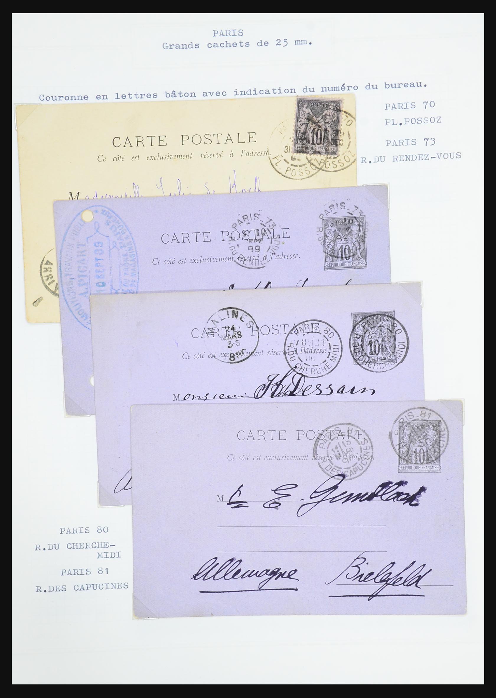 31526 222 - 31526 Frankrijk brieven en stempels 1725 (!)-1900.