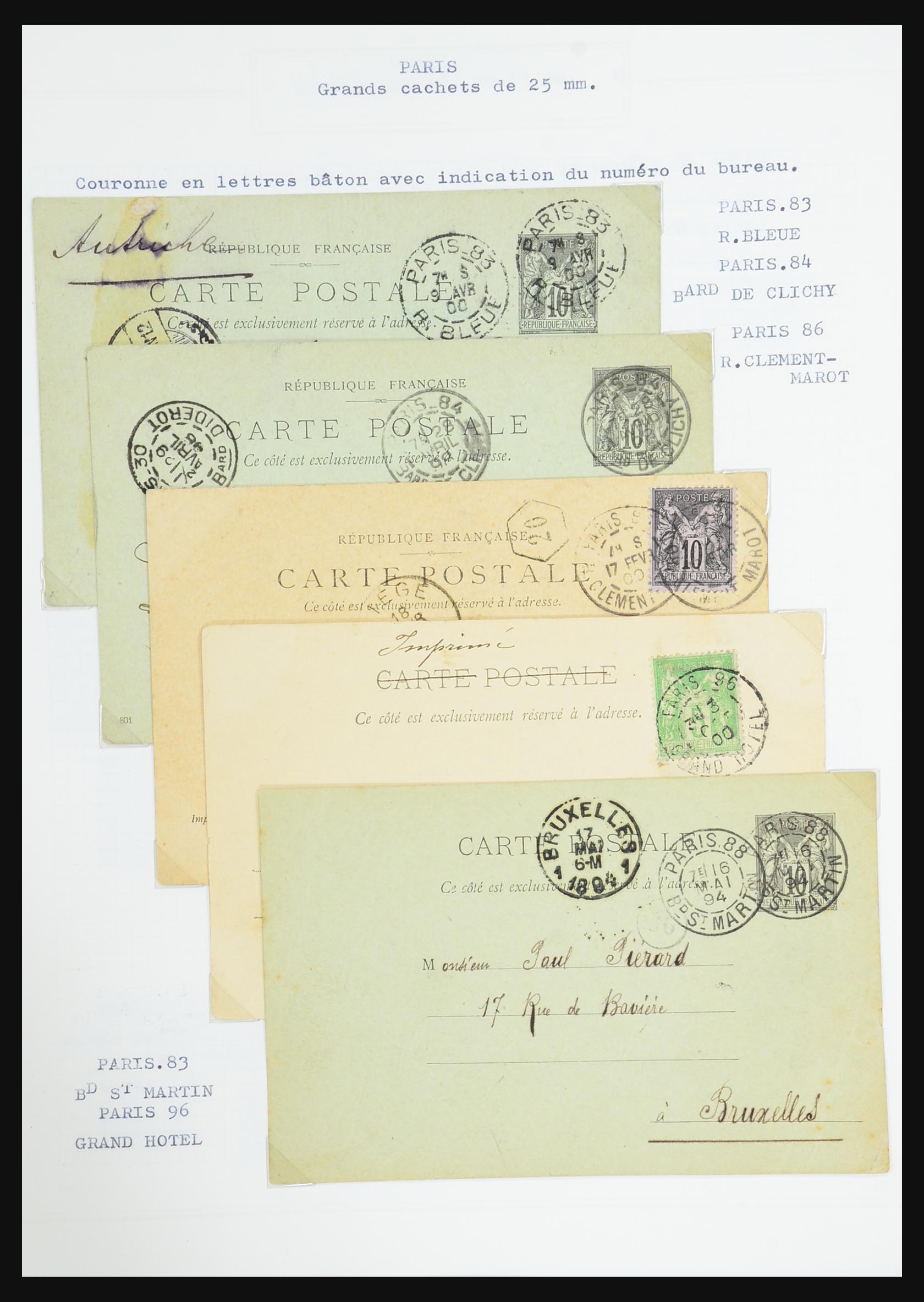 31526 223 - 31526 Frankrijk brieven en stempels 1725 (!)-1900.
