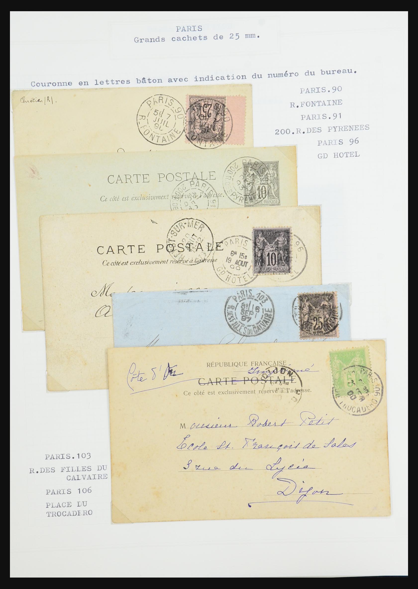 31526 224 - 31526 Frankrijk brieven en stempels 1725 (!)-1900.
