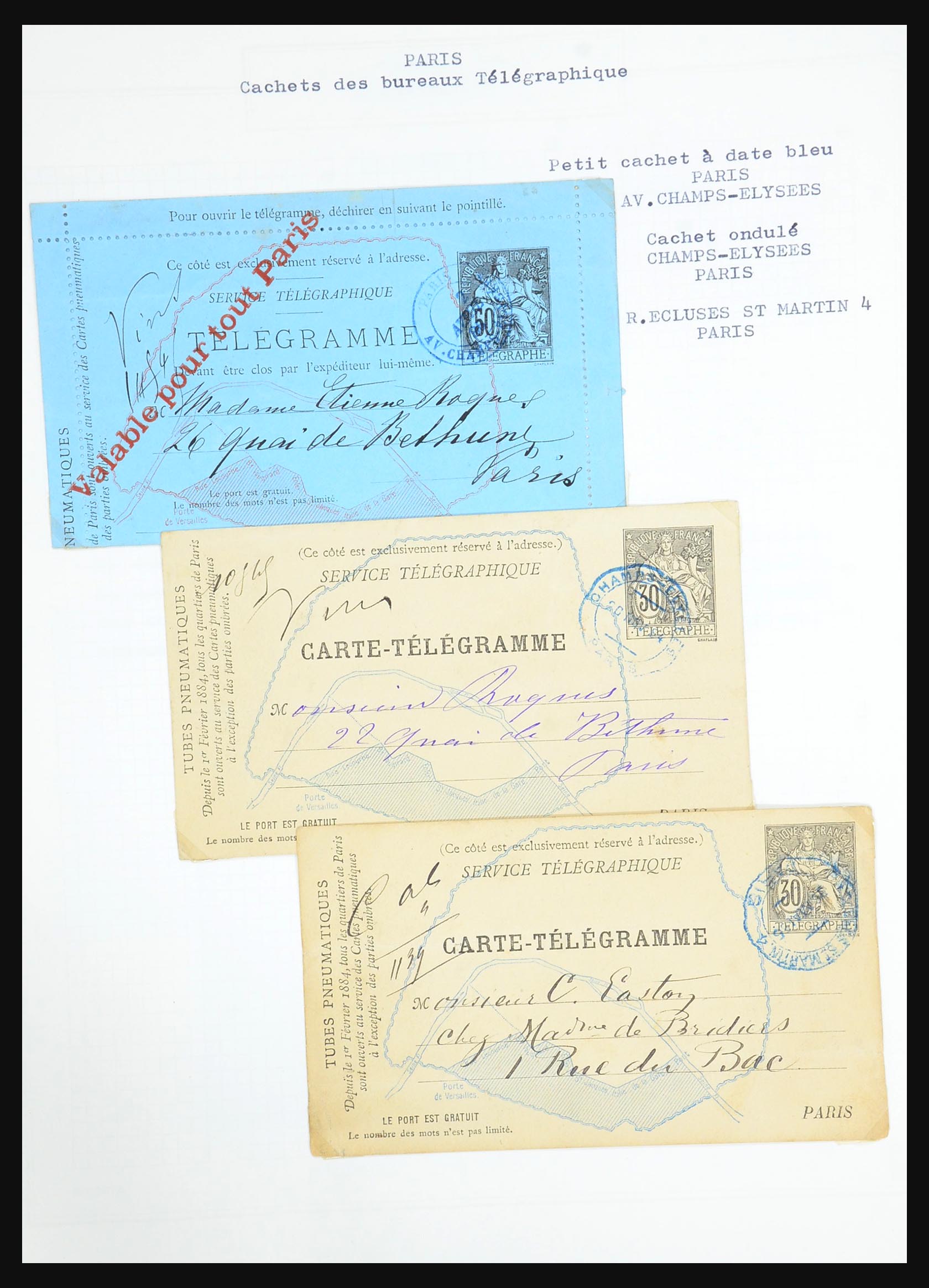 31526 228 - 31526 Frankrijk brieven en stempels 1725 (!)-1900.