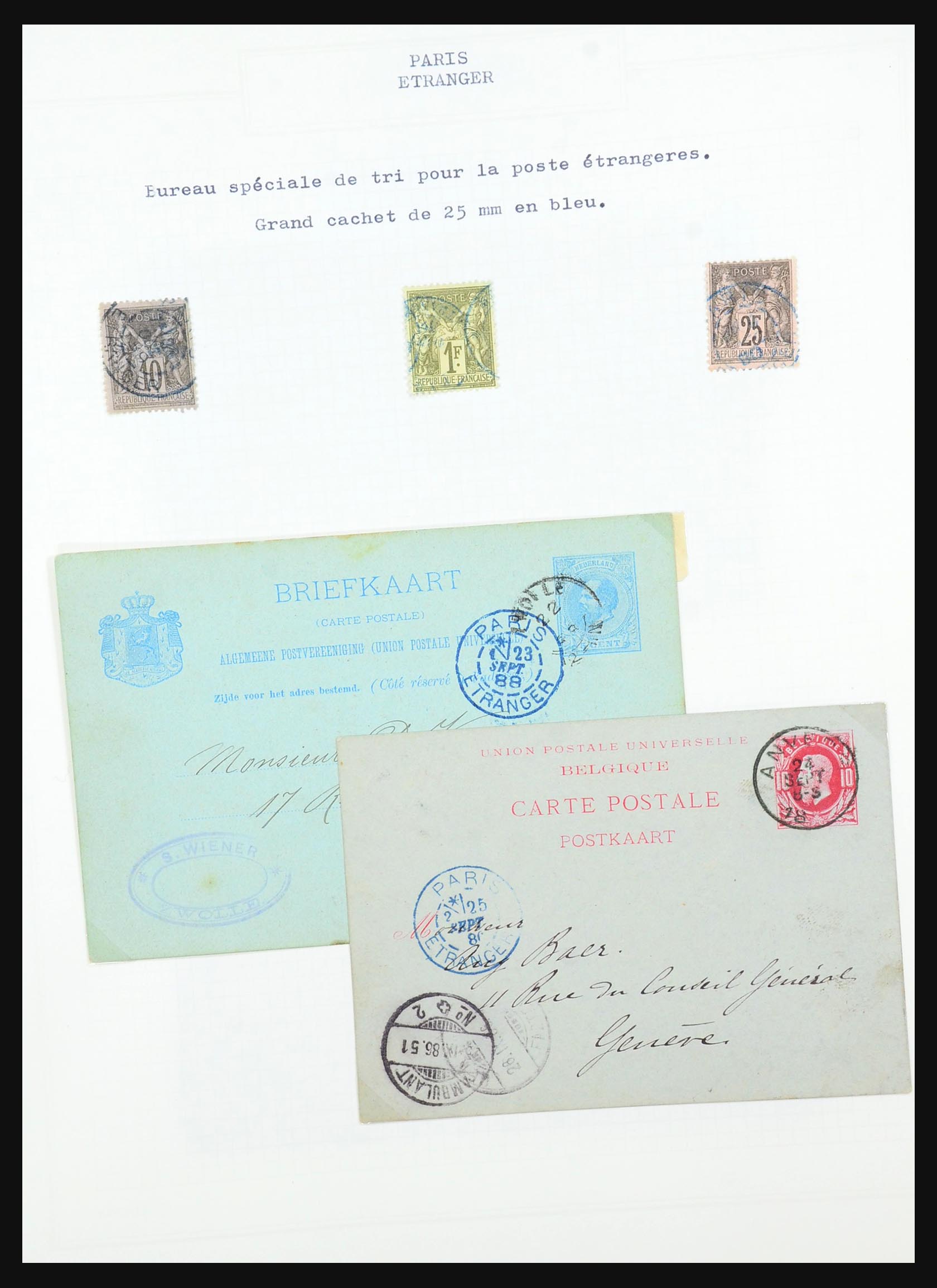 31526 232 - 31526 Frankrijk brieven en stempels 1725 (!)-1900.