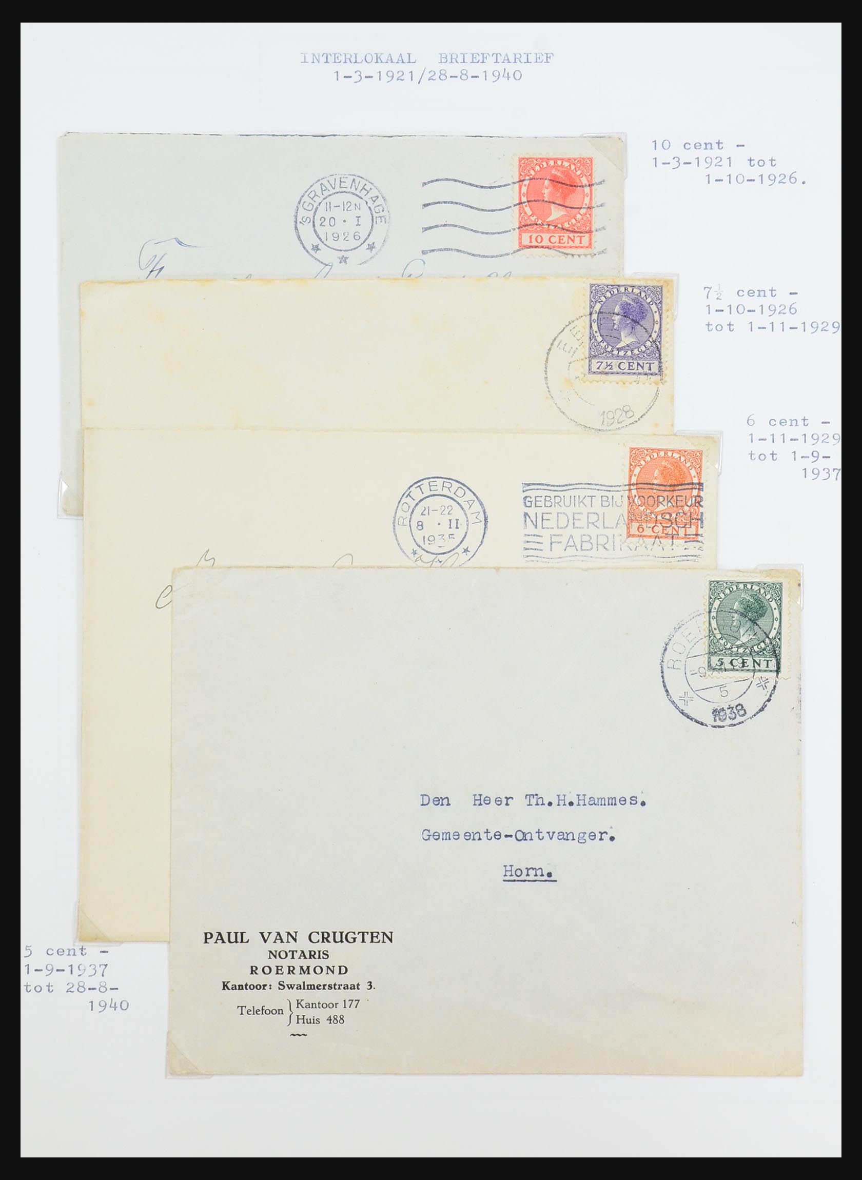 31528 068 - 31528 Netherlands covers 1853-1953.
