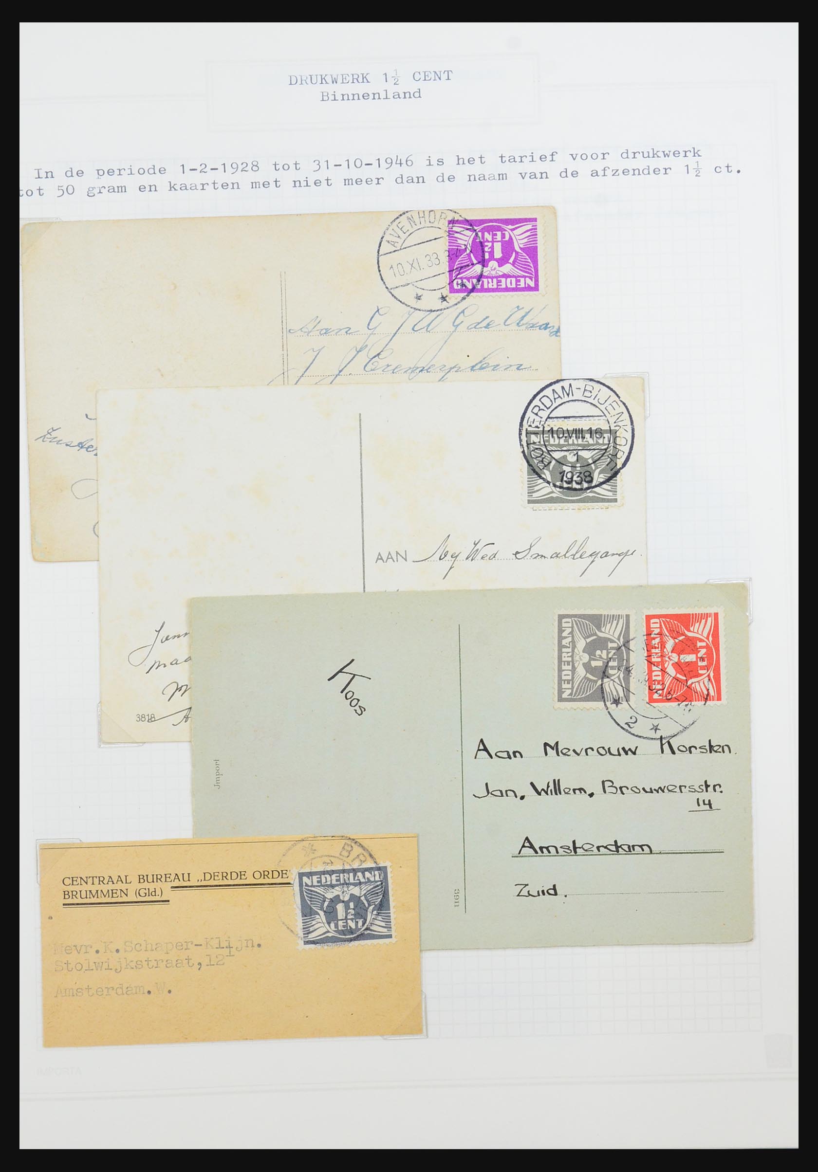 31528 074 - 31528 Nederland brieven 1853-1953.