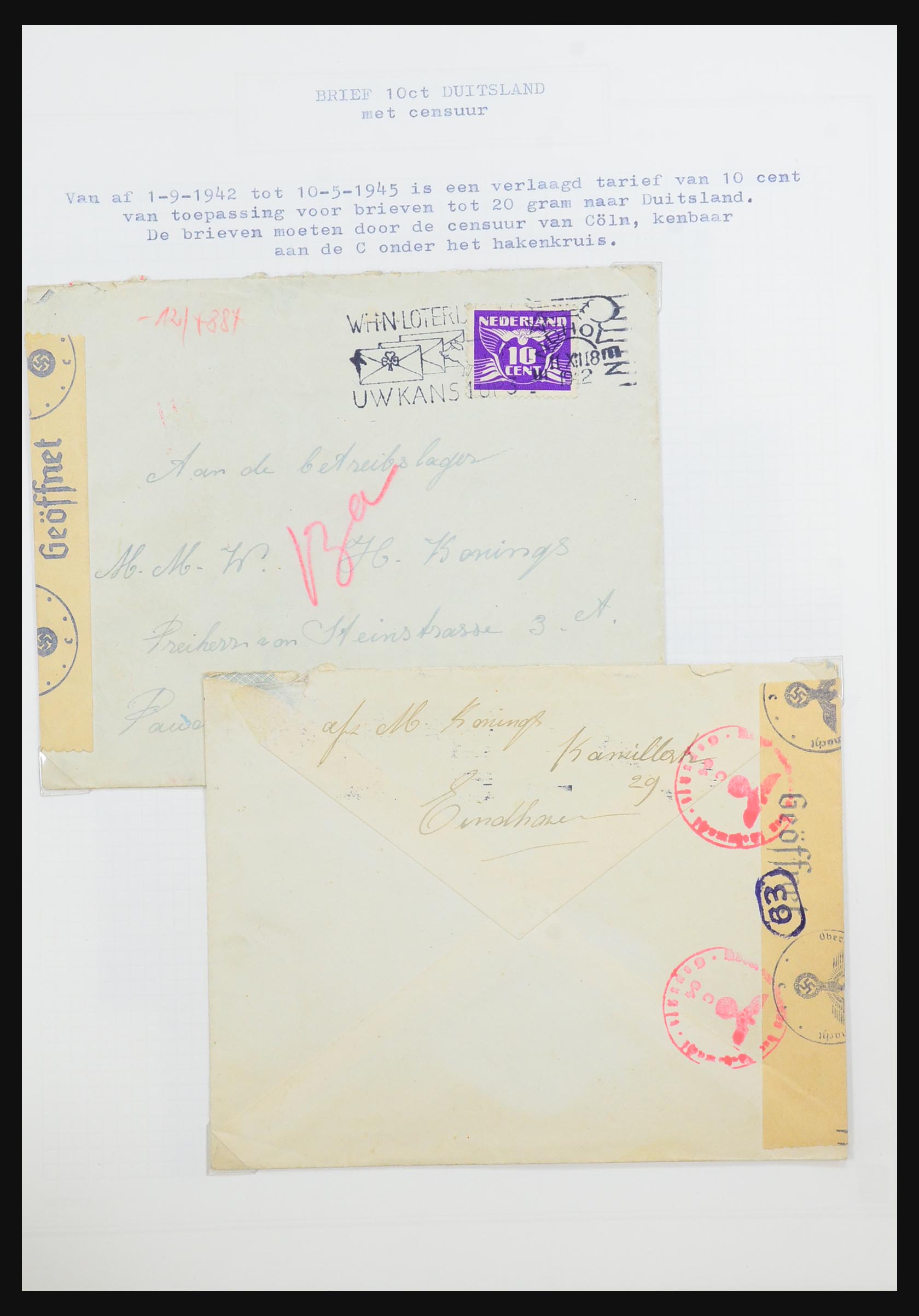 31528 082 - 31528 Nederland brieven 1853-1953.